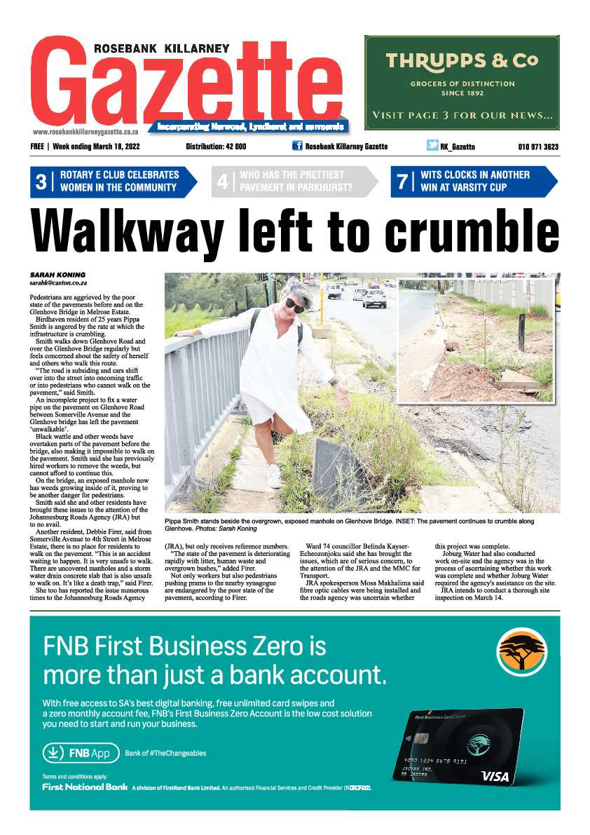 Rosebank Killarney Gazette 18 March 2022 page 1
