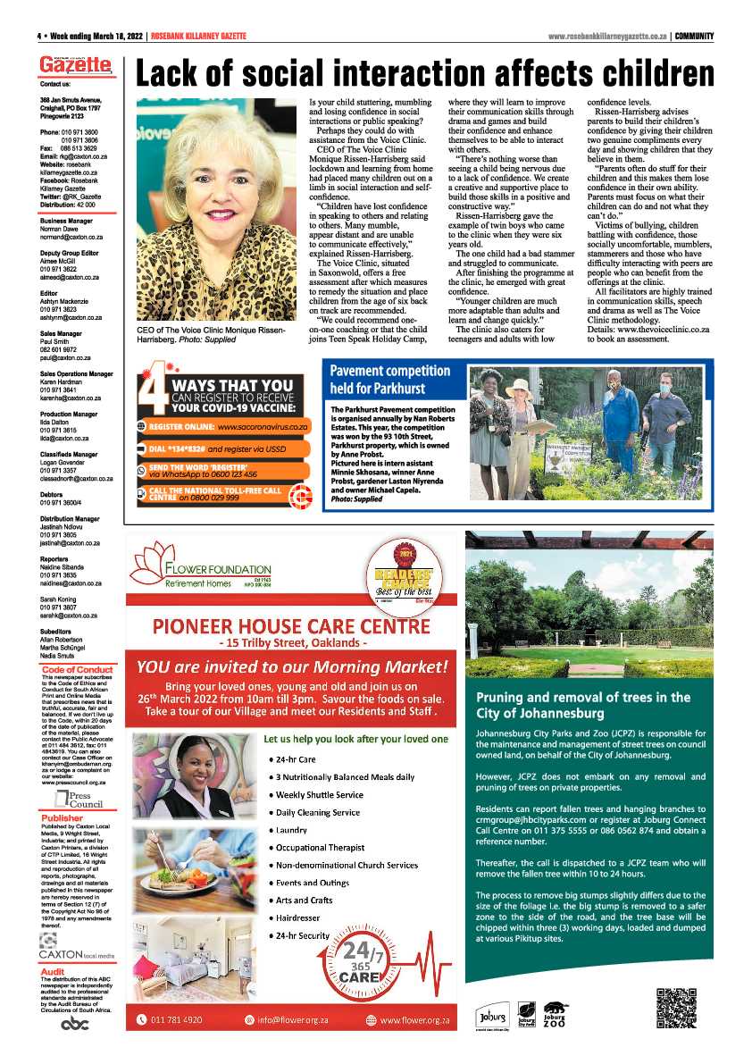 Rosebank Killarney Gazette 18 March 2022 page 4