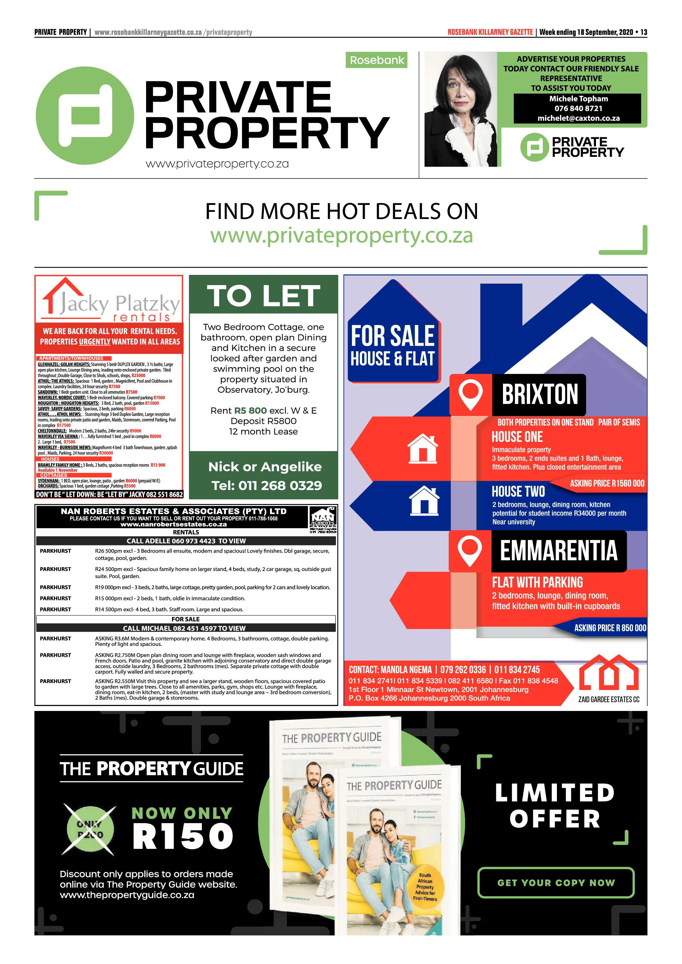 Rosebank Killarney Gazette 18 September 2020 page 13