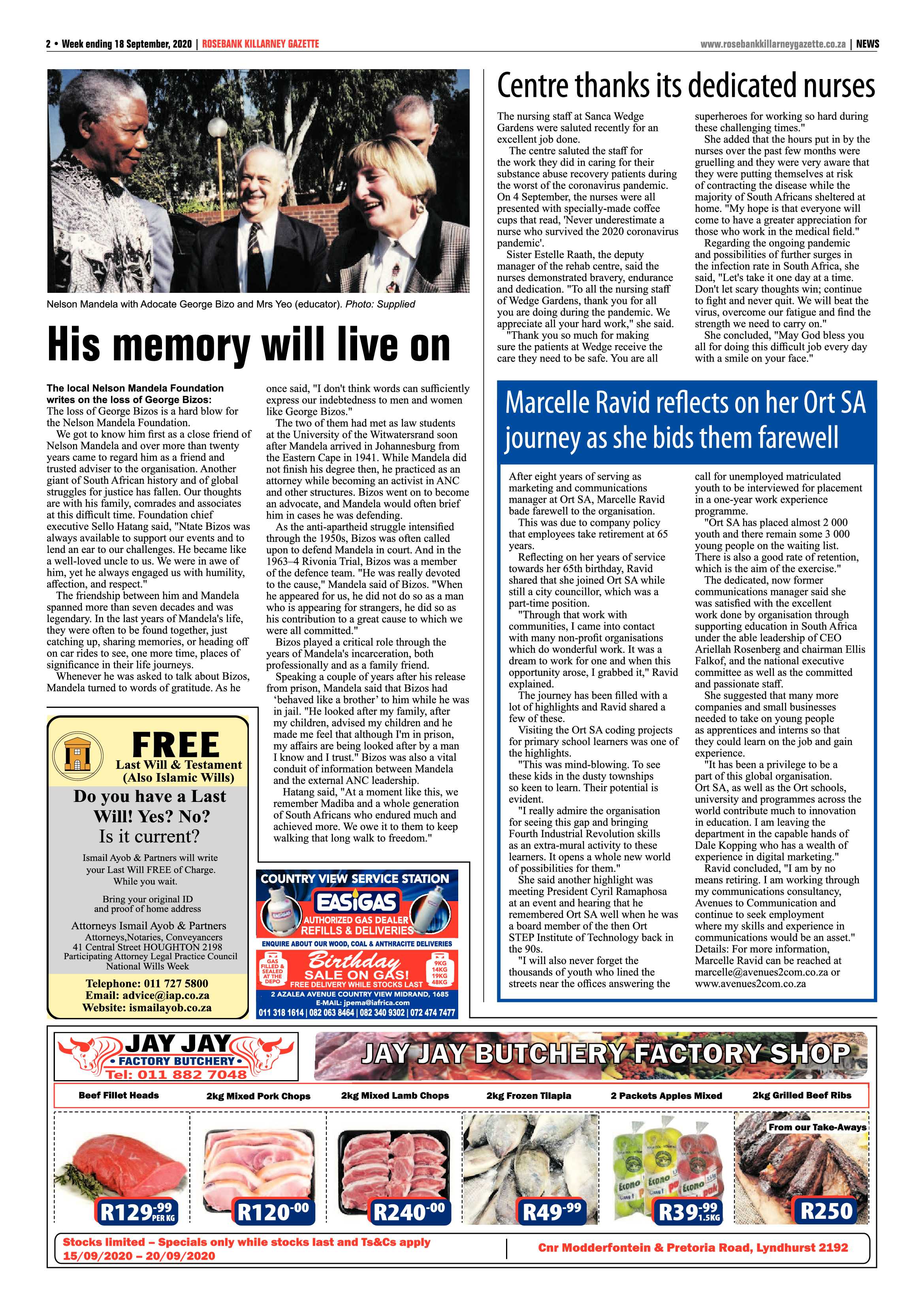 Rosebank Killarney Gazette 18 September 2020 page 2