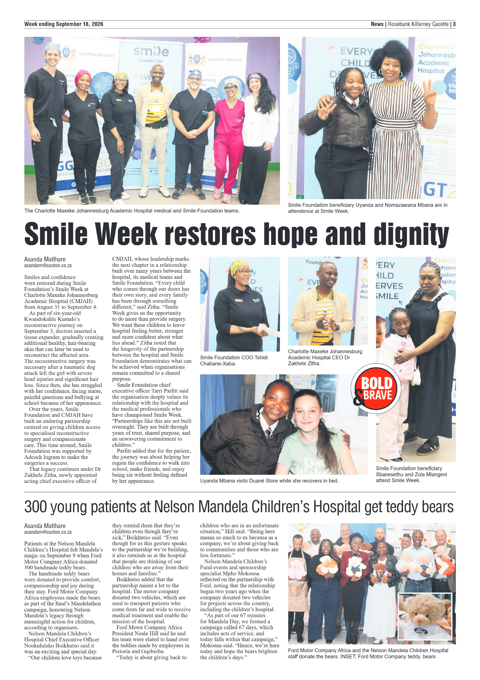 Rosebank Killarney Gazette 18 September 2026 page 3