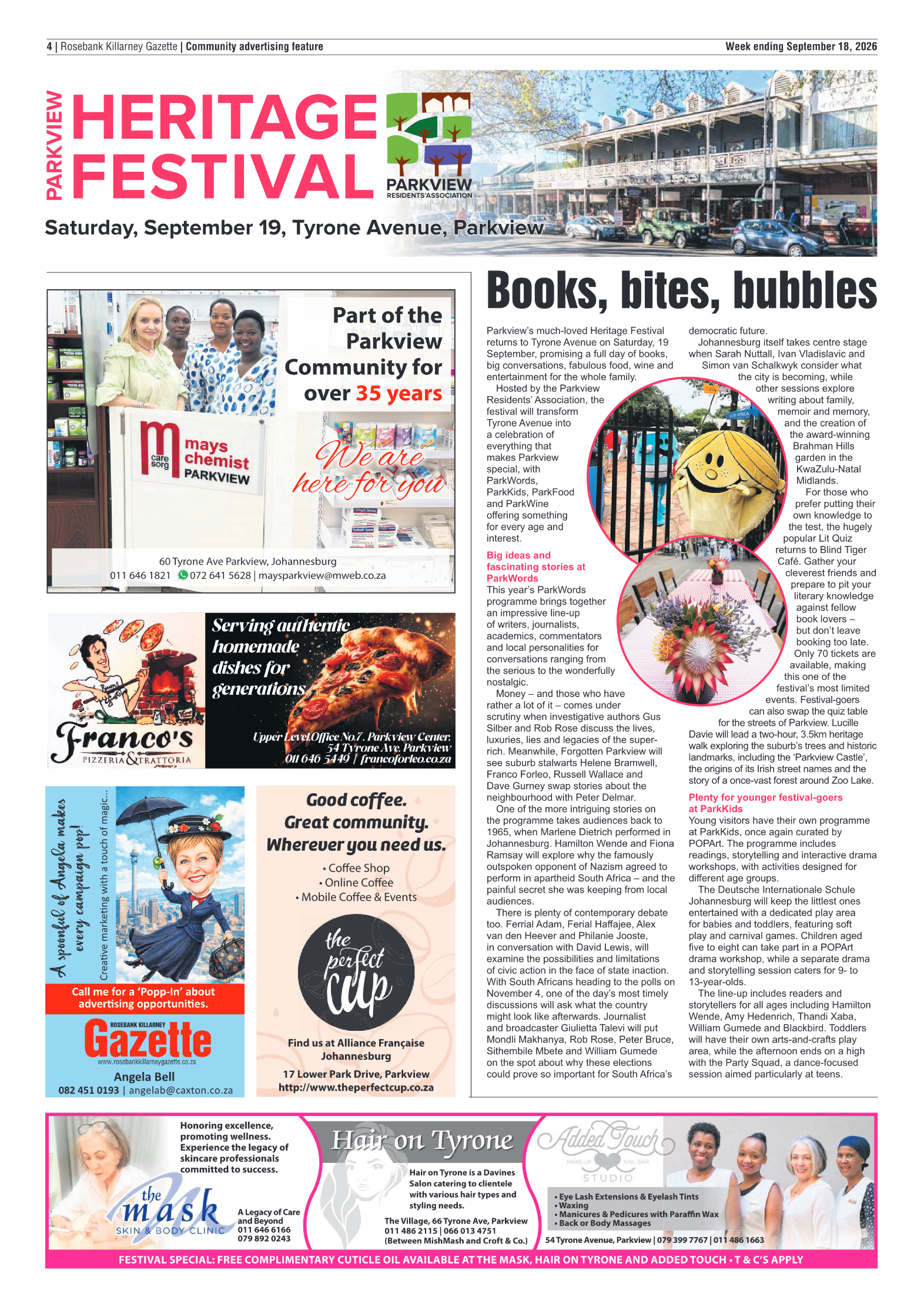 Rosebank Killarney Gazette 18 September 2026 page 4
