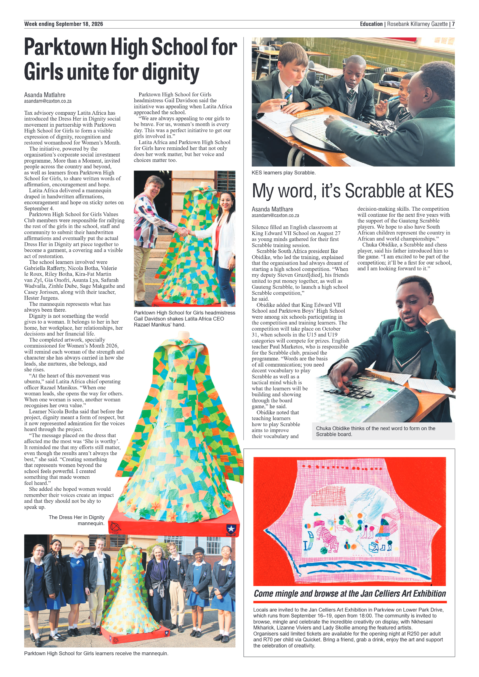 Rosebank Killarney Gazette 18 September 2026 page 7