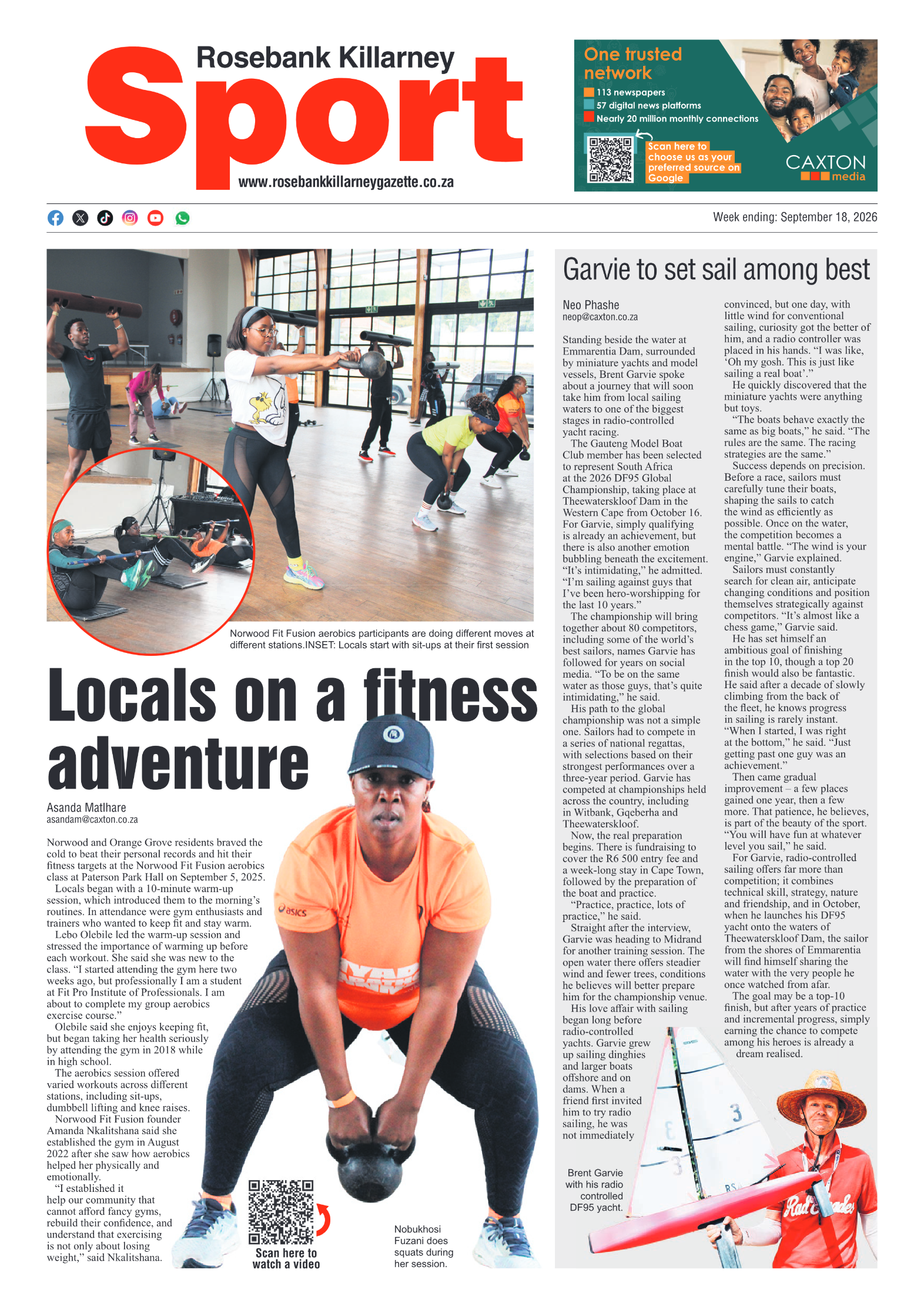 Rosebank Killarney Gazette 18 September 2026 page 8