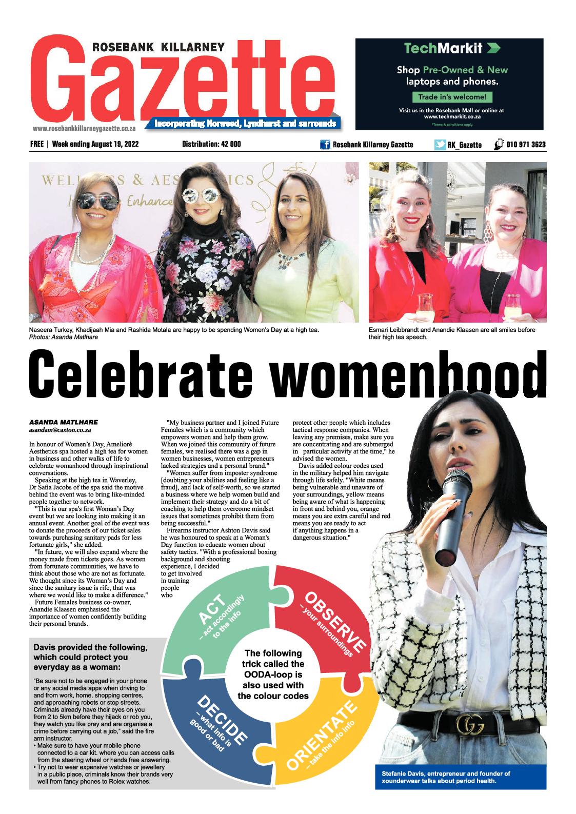 Rosebank Killarney Gazette 19 August 2022 page 1