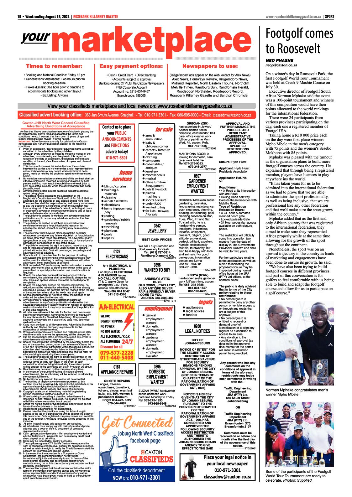 Rosebank Killarney Gazette 19 August 2022 page 10