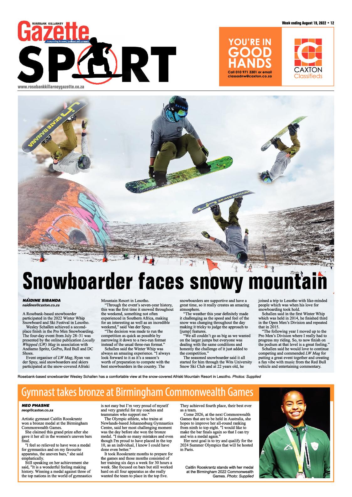 Rosebank Killarney Gazette 19 August 2022 page 12