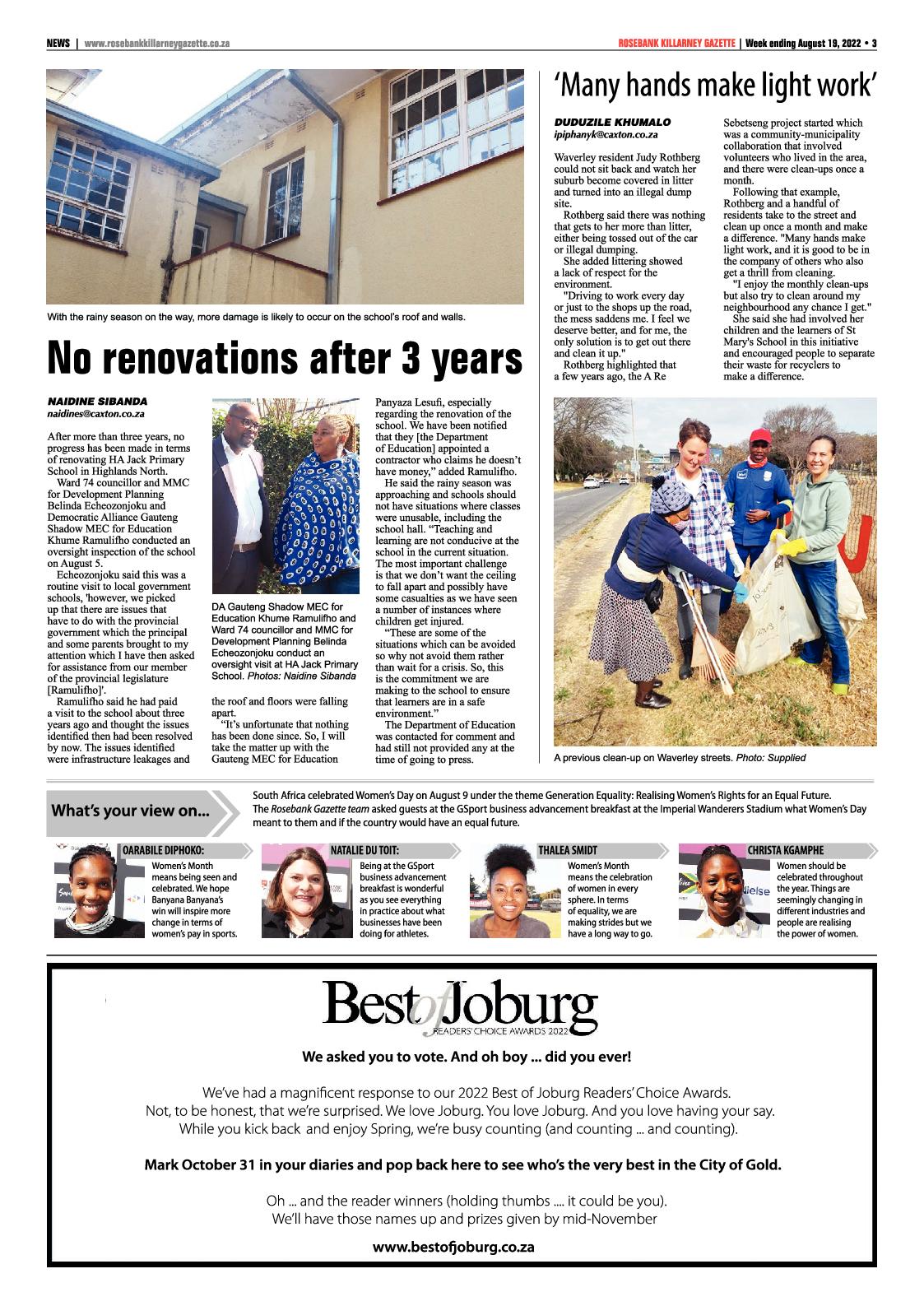 Rosebank Killarney Gazette 19 August 2022 page 3
