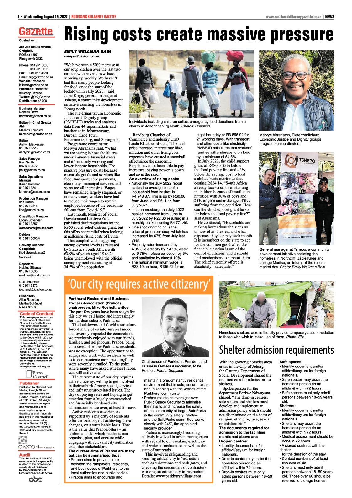 Rosebank Killarney Gazette 19 August 2022 page 4