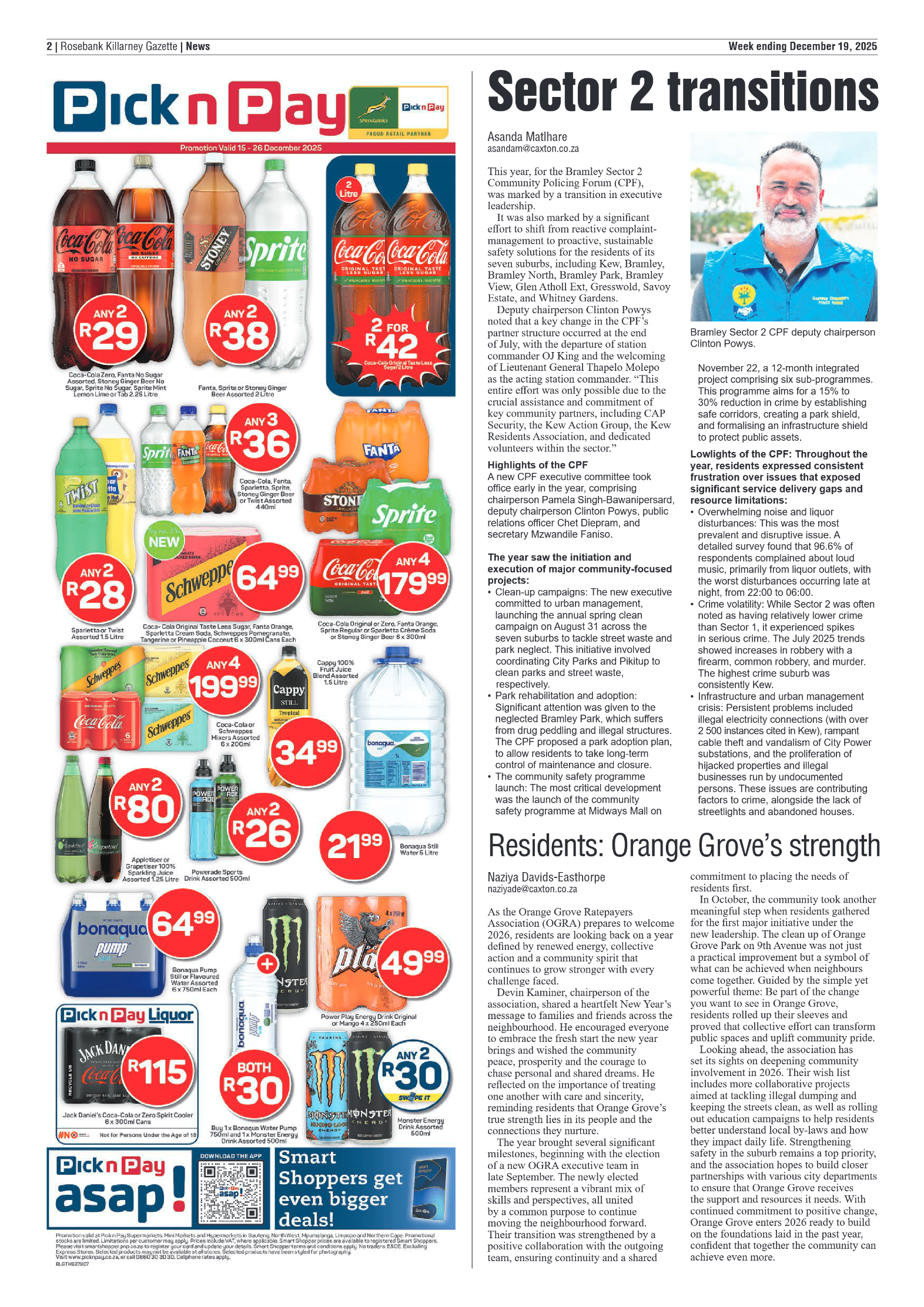 Rosebank Killarney Gazette 19 December 2025 page 2