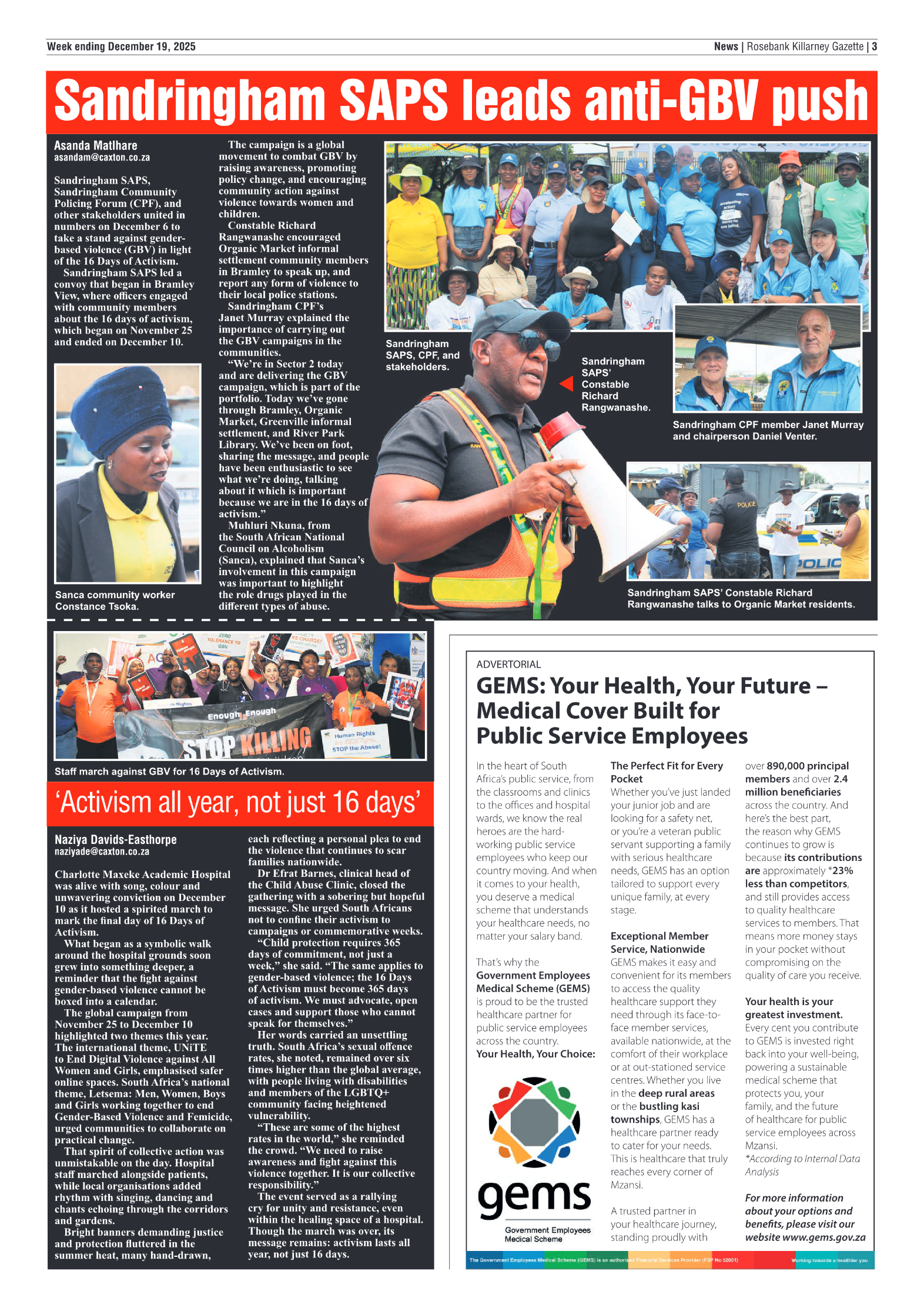 Rosebank Killarney Gazette 19 December 2025 page 3