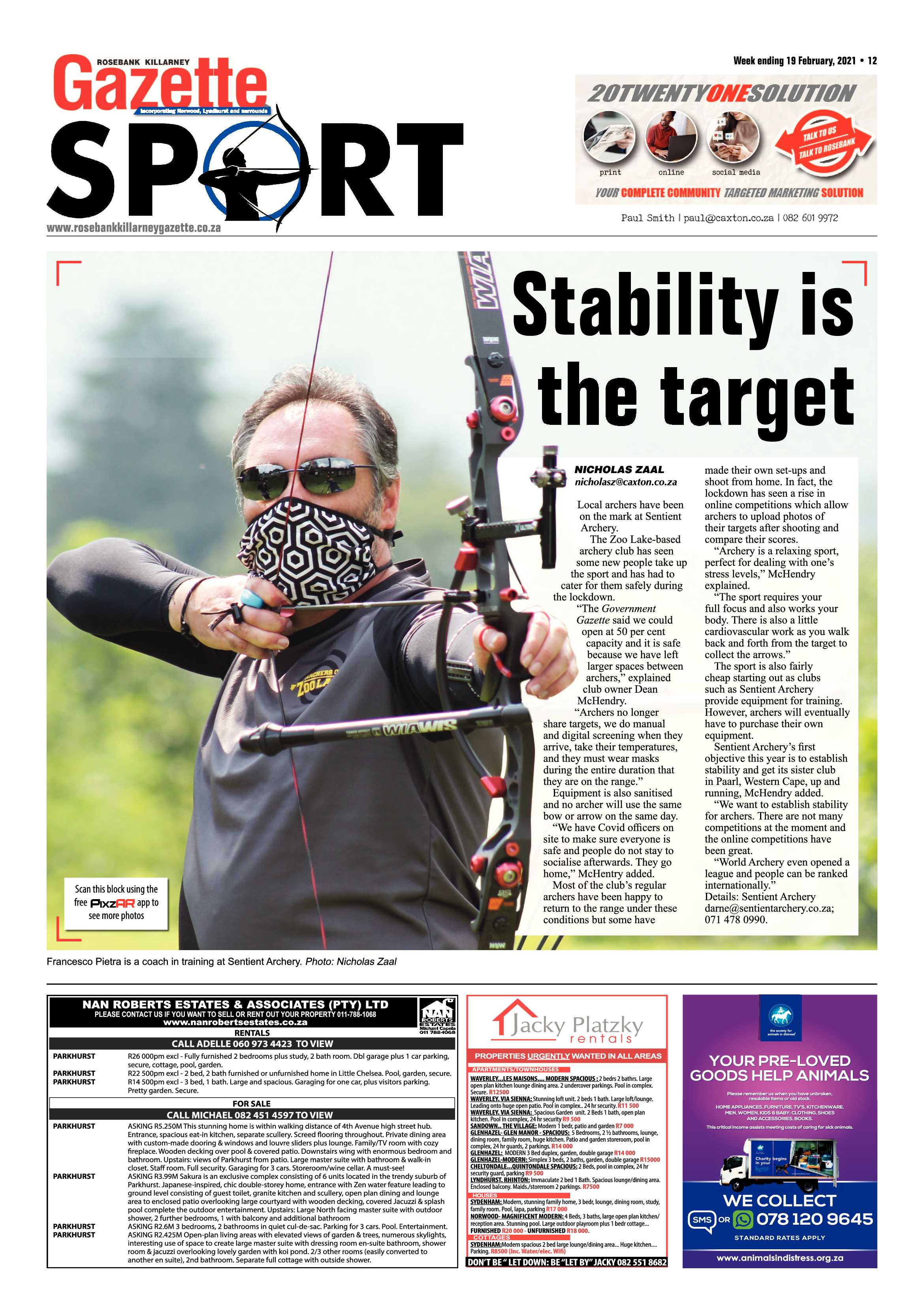 Rosebank Killarney Gazette 19 February 2021 page 12