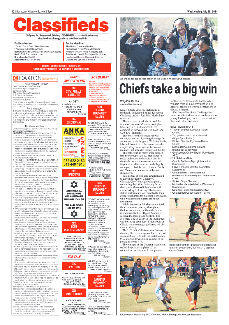 Rosebank Killarney Gazette 19 July 2024 page 10