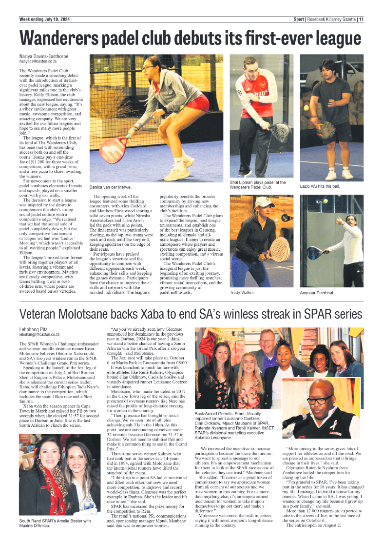 Rosebank Killarney Gazette 19 July 2024 page 11