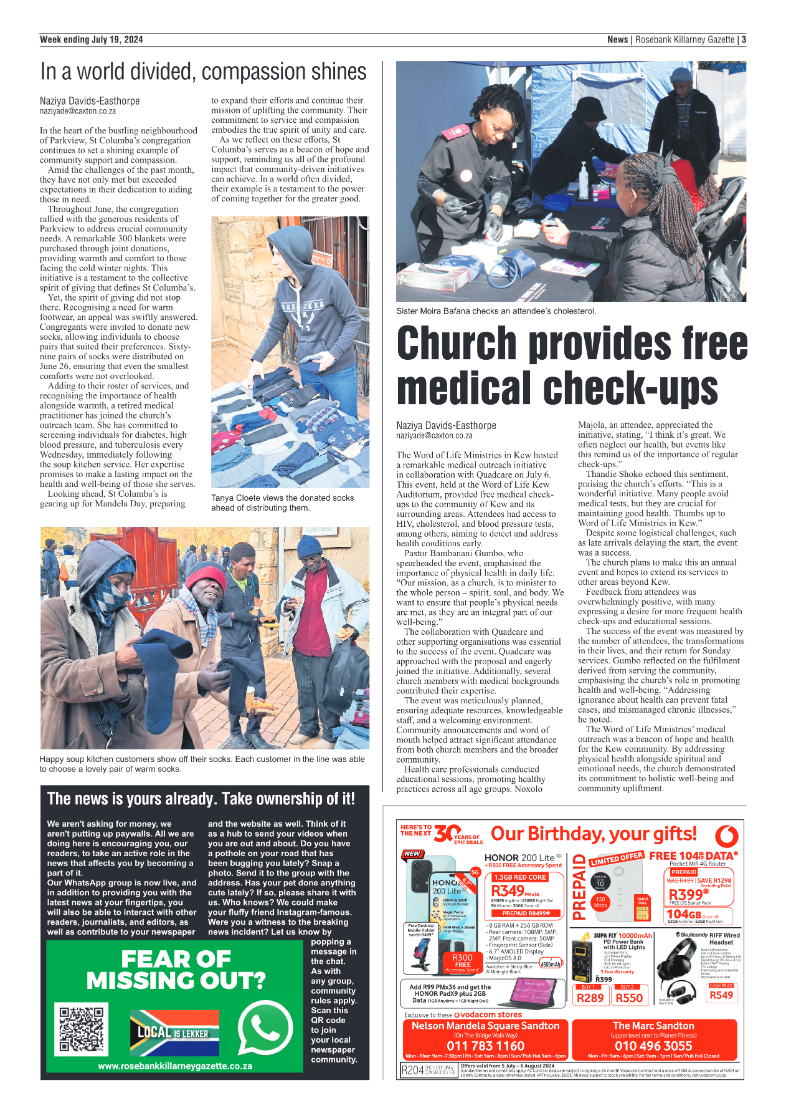 Rosebank Killarney Gazette 19 July 2024 page 3
