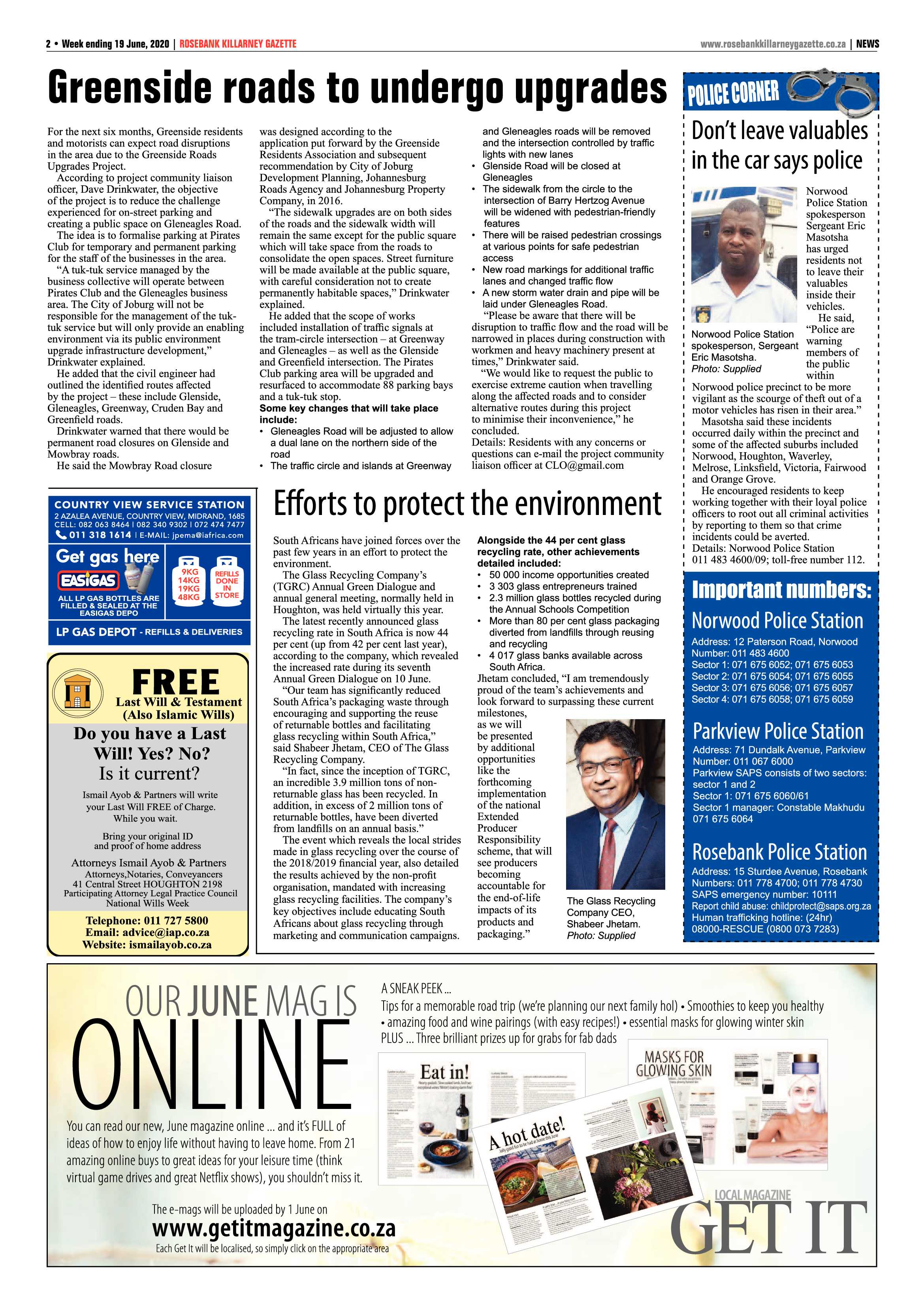Rosebank Killarney Gazette 19 June 2020 page 2