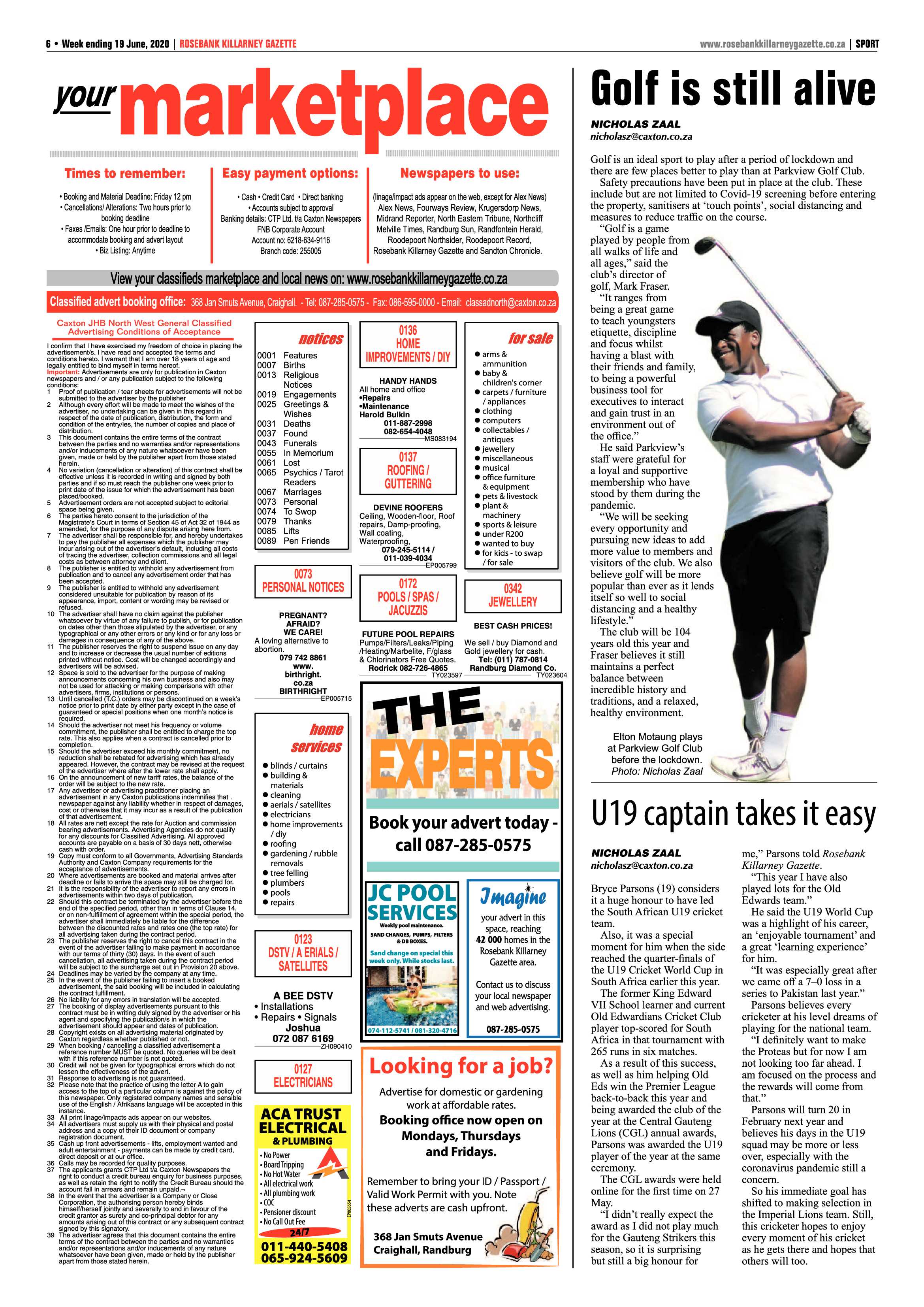 Rosebank Killarney Gazette 19 June 2020 page 6