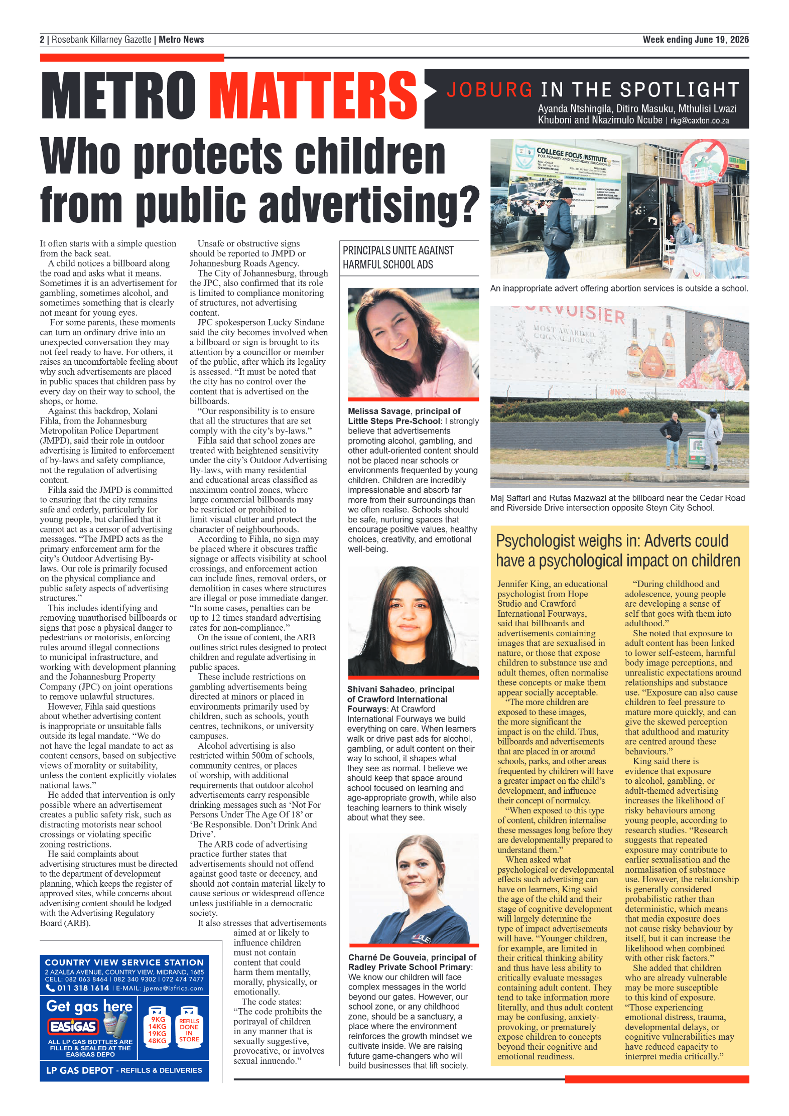 Rosebank Killarney Gazette 19 June 2026 page 2