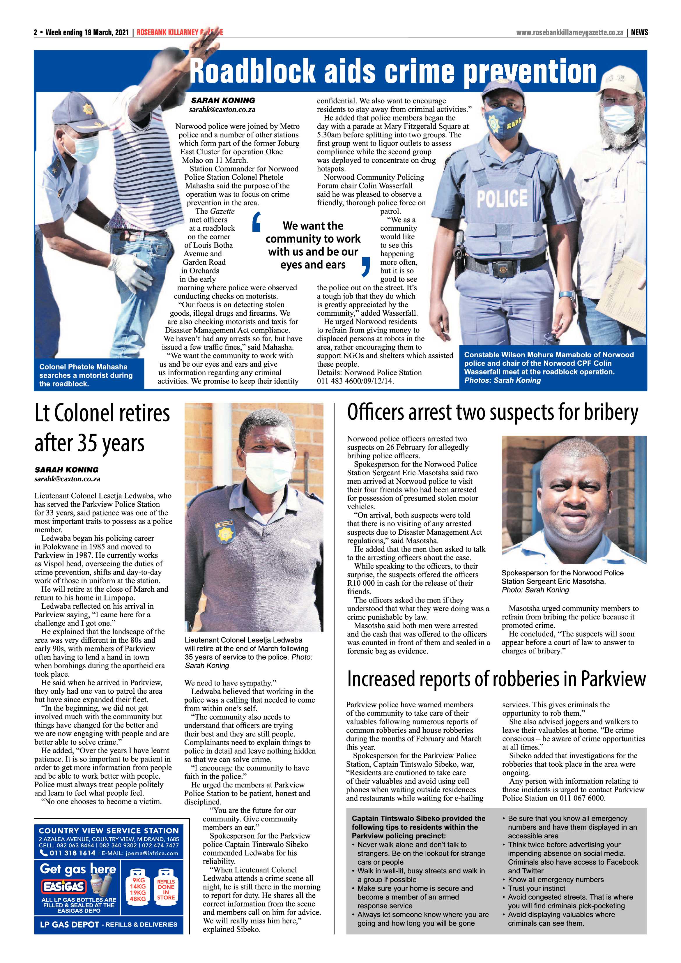 Rosebank Killarney Gazette 19 March 2021 page 2