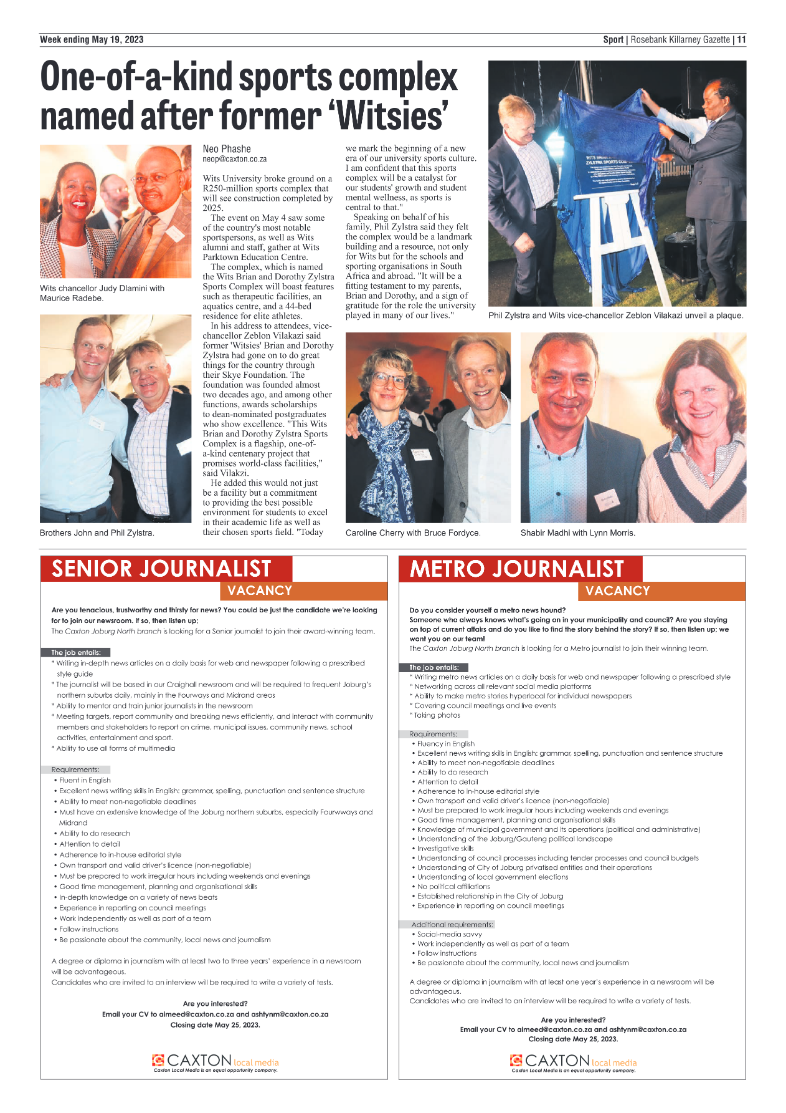 Rosebank Killarney Gazette 19 May 2023 page 11