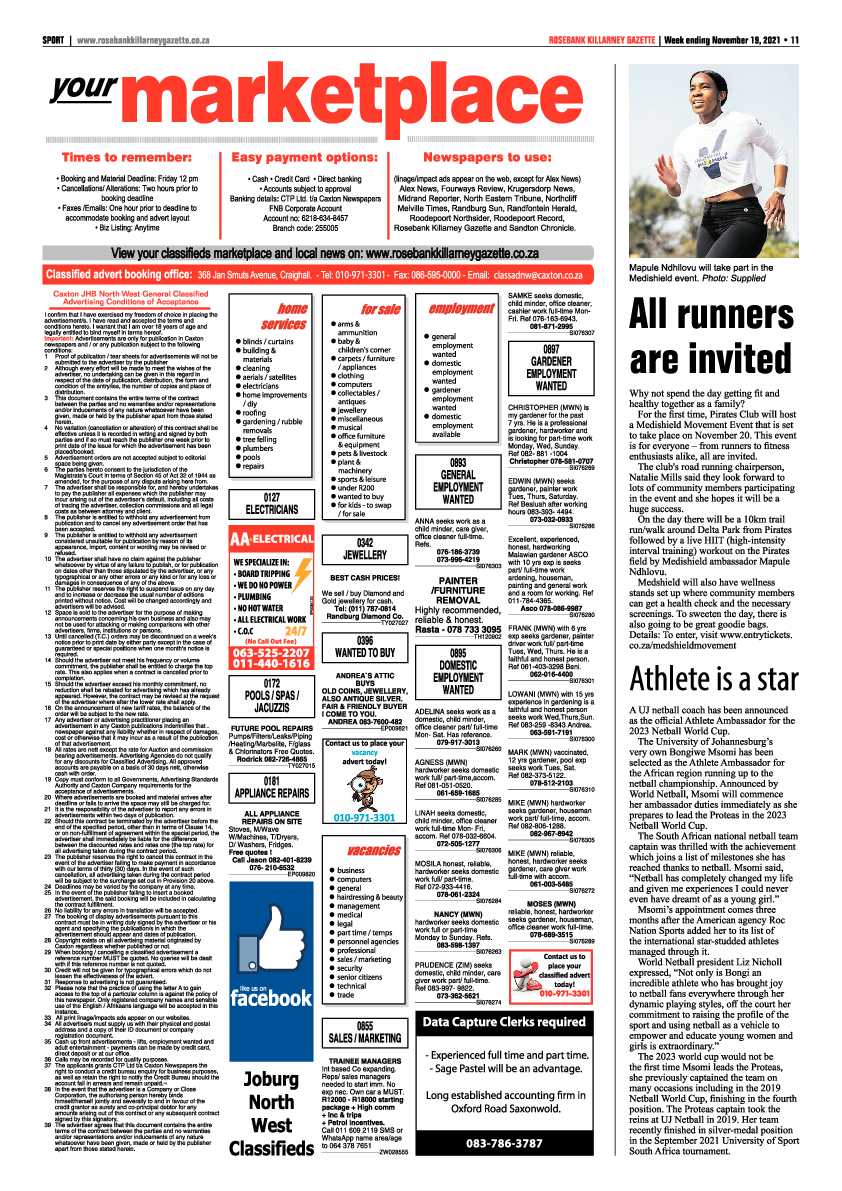 Rosebank Killarney Gazette 19 November 2021 page 11