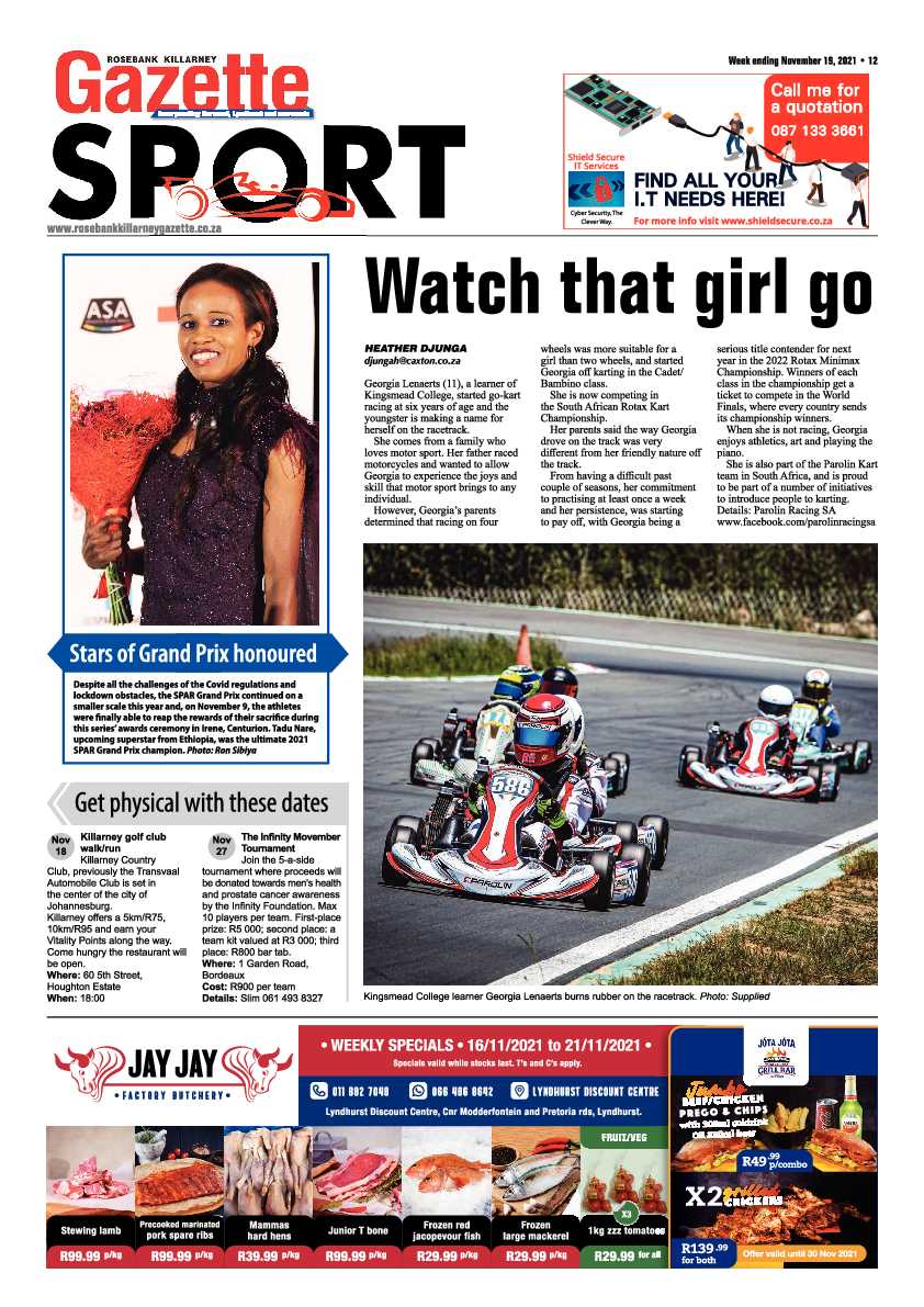 Rosebank Killarney Gazette 19 November 2021 page 12