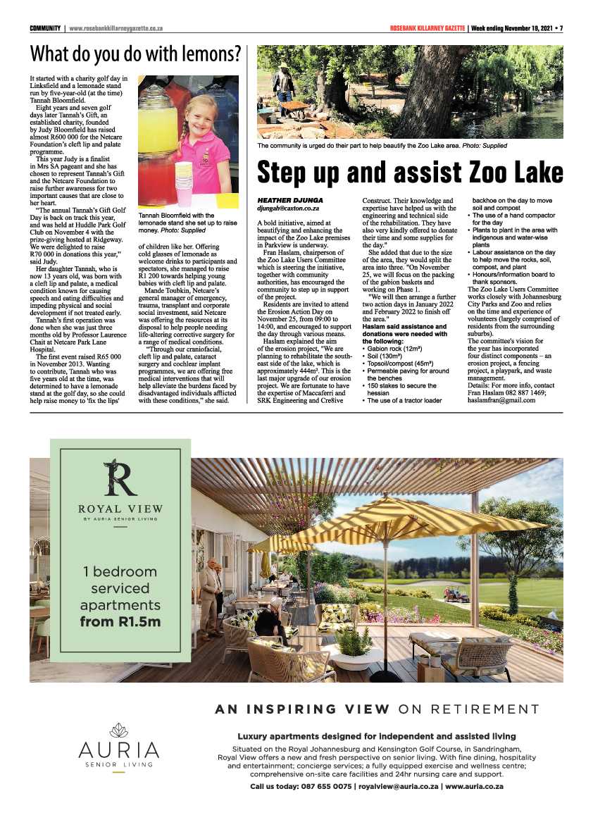 Rosebank Killarney Gazette 19 November 2021 page 7