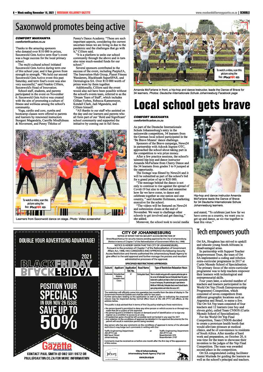 Rosebank Killarney Gazette 19 November 2021 page 8