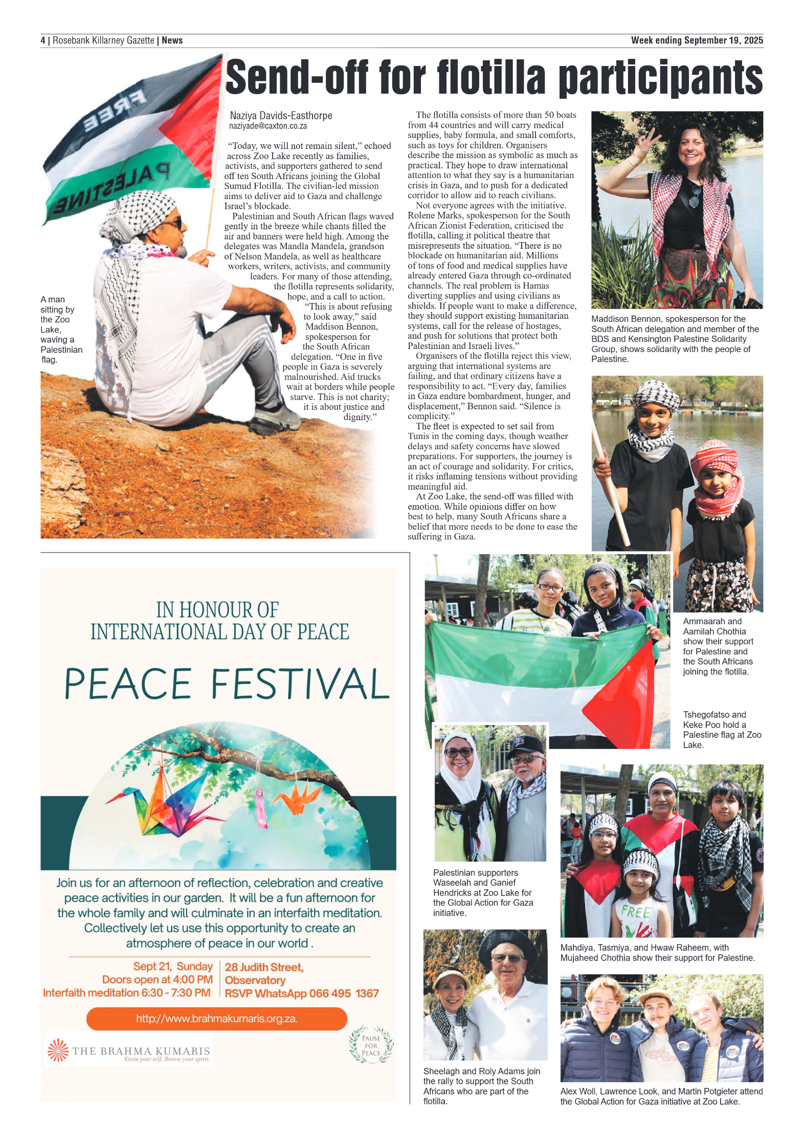 Rosebank Killarney Gazette 19 September 2025 page 4