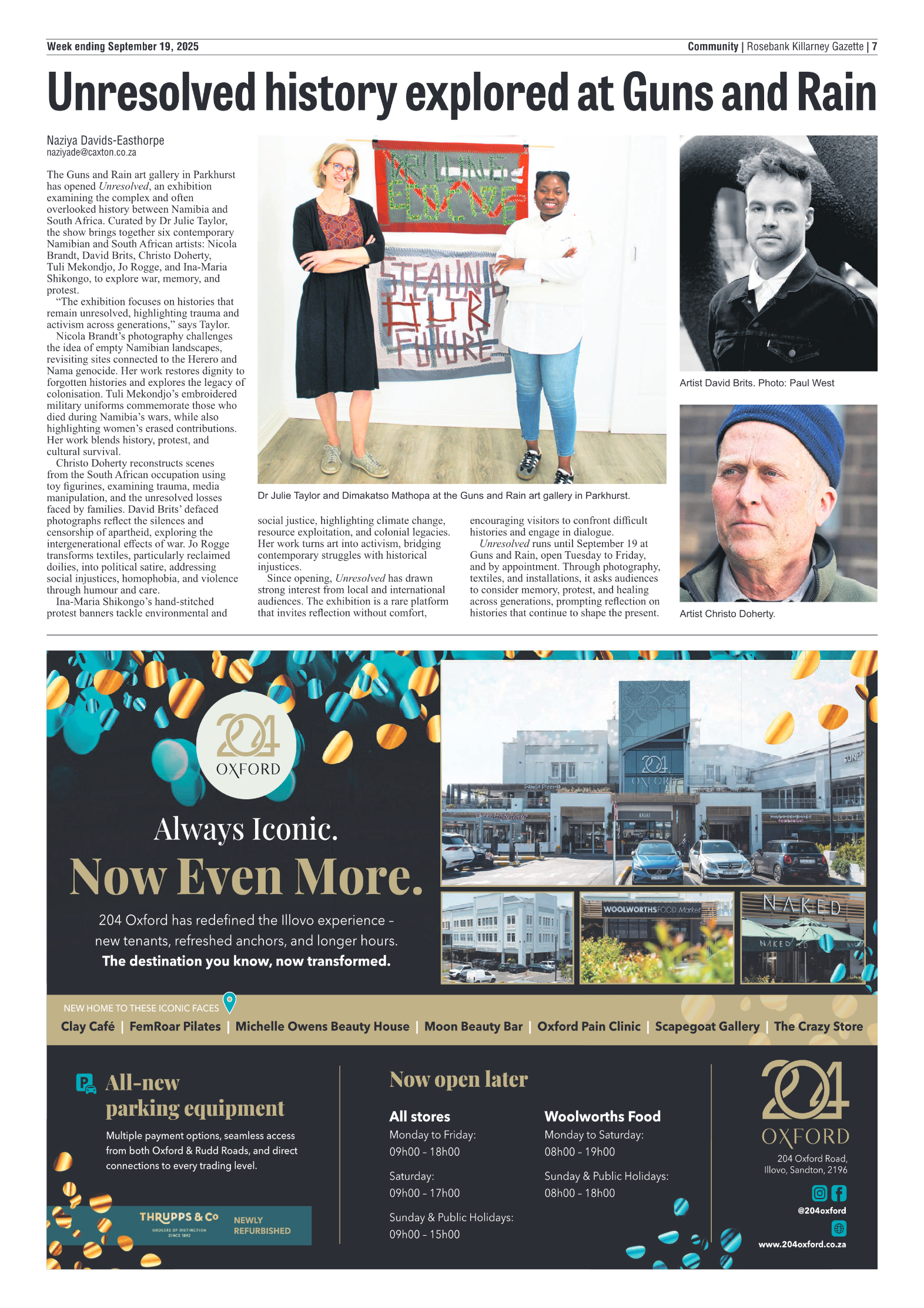 Rosebank Killarney Gazette 19 September 2025 page 7