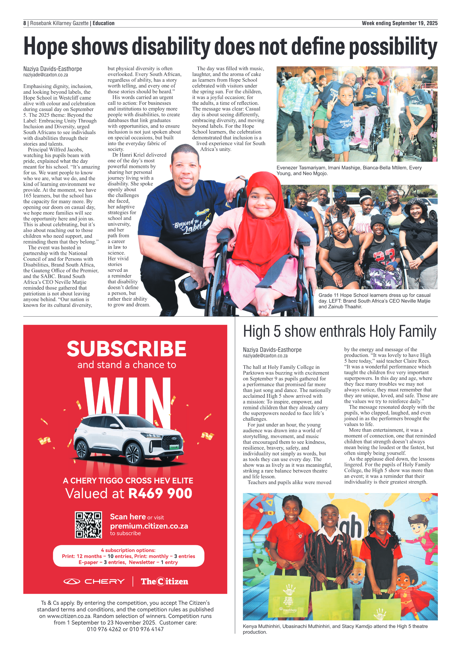 Rosebank Killarney Gazette 19 September 2025 page 8