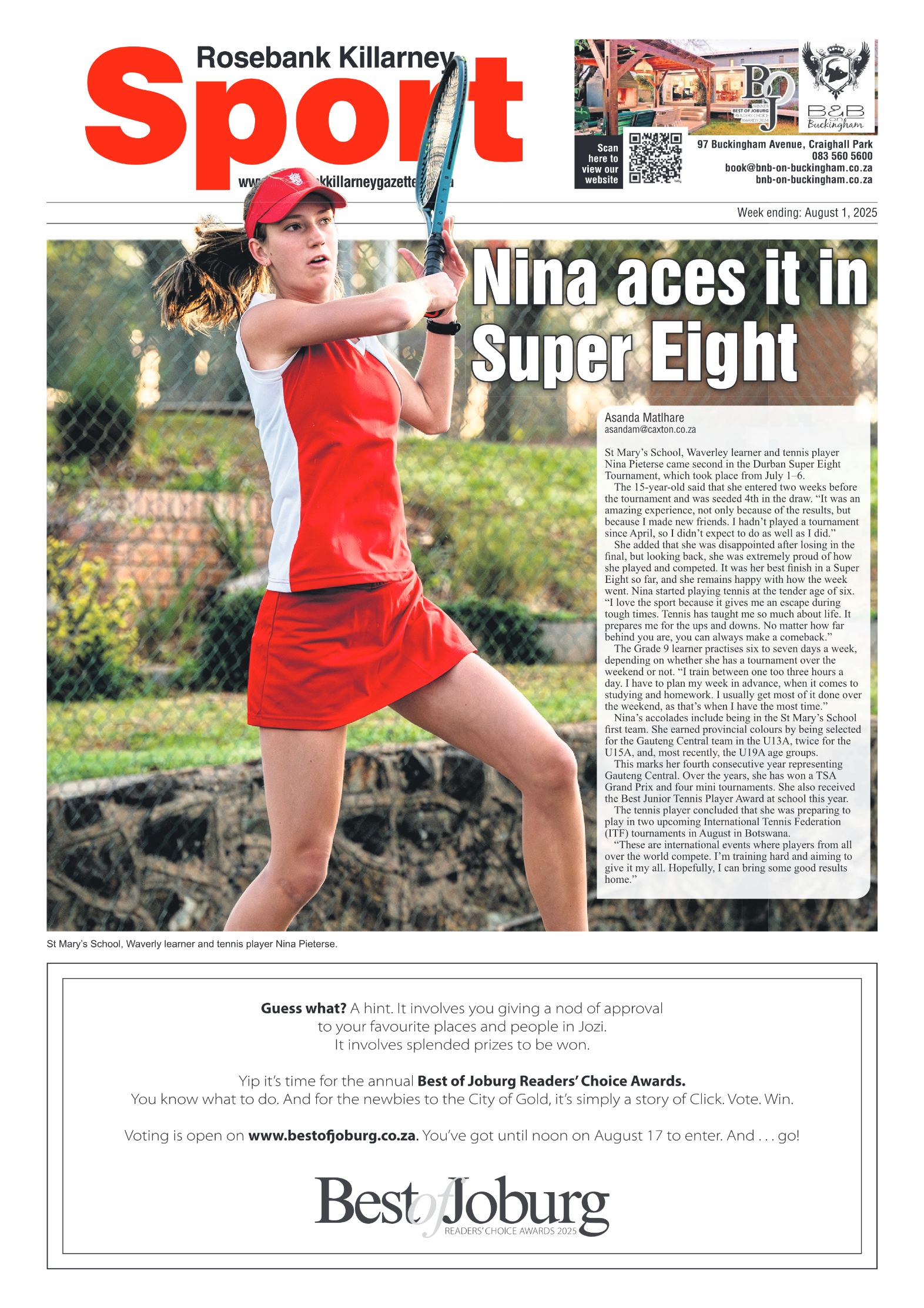 Rosebank Killarney Gazette 1 August 2025 page 16
