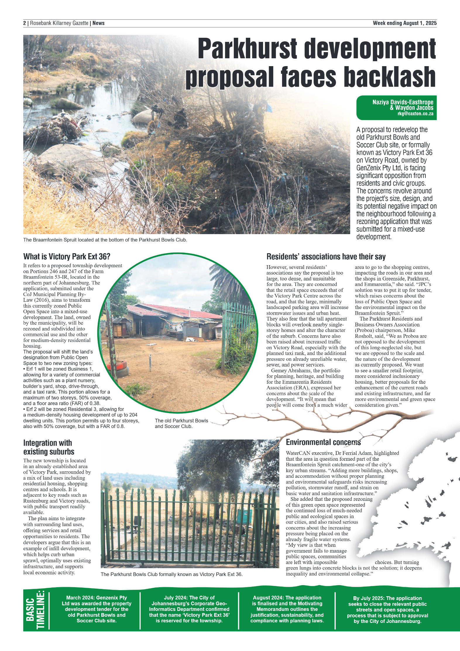 Rosebank Killarney Gazette 1 August 2025 page 2