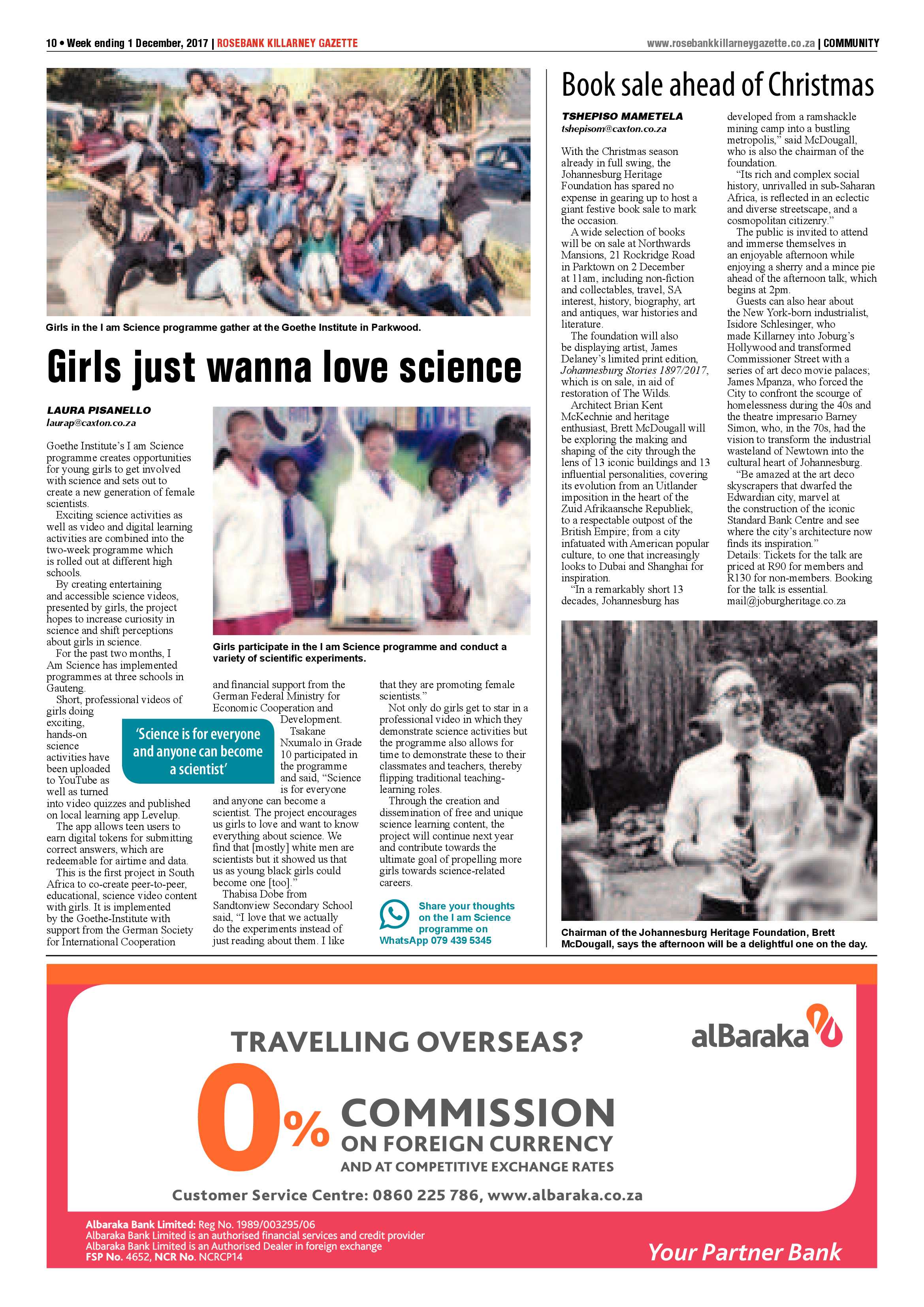 Rosebank Killarney Gazette 1 December page 10