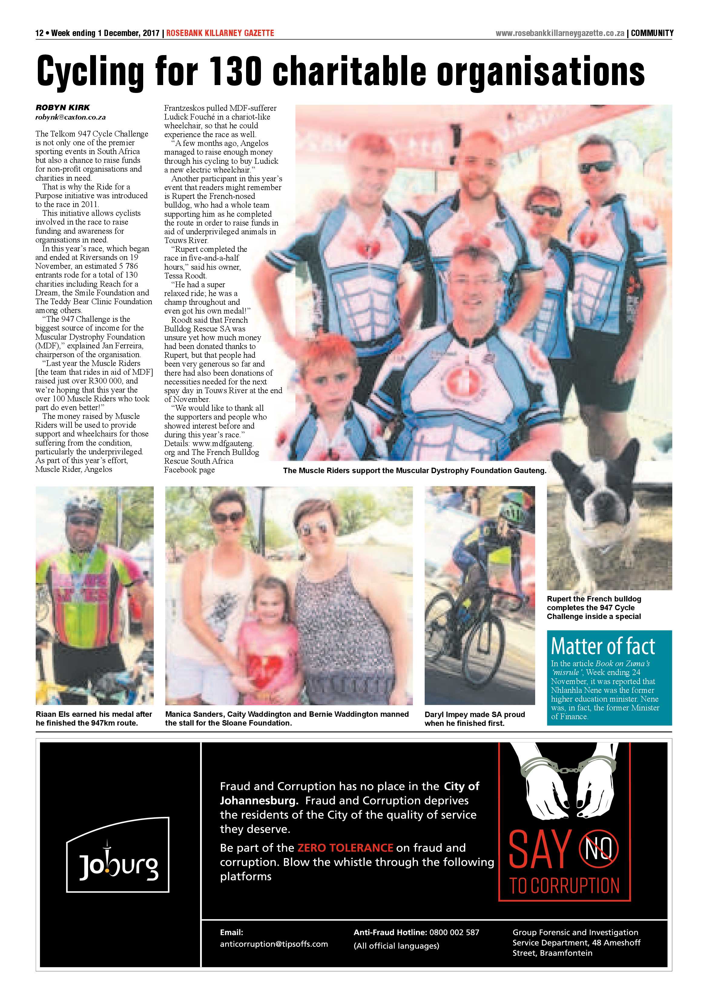 Rosebank Killarney Gazette 1 December page 12