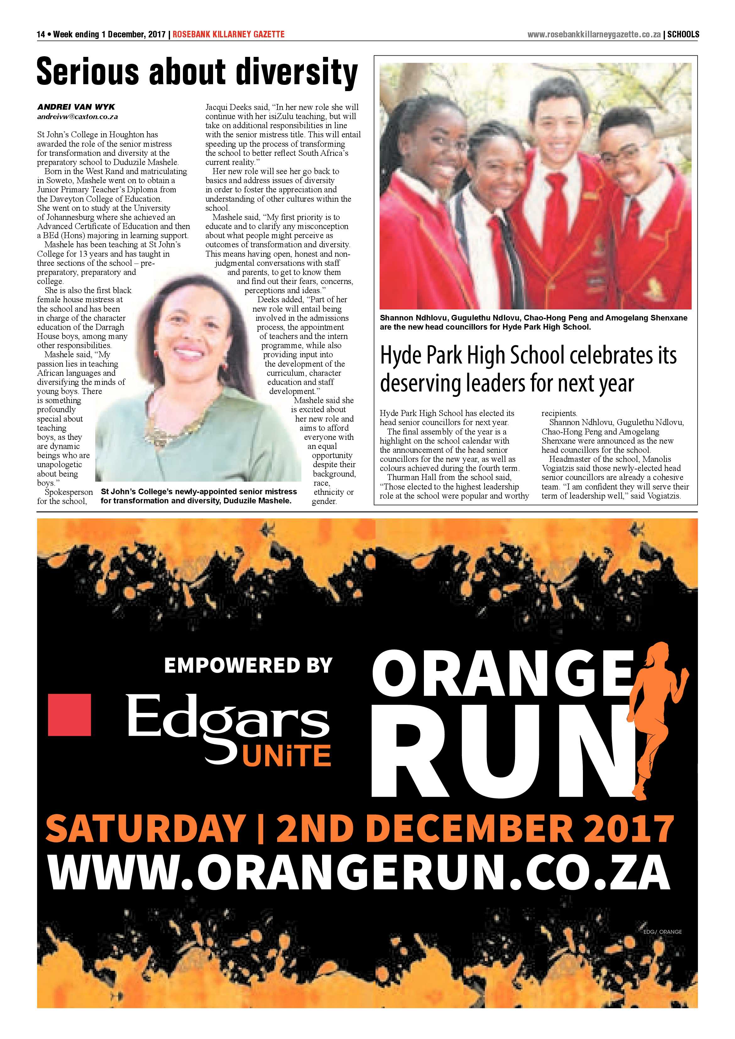 Rosebank Killarney Gazette 1 December page 14