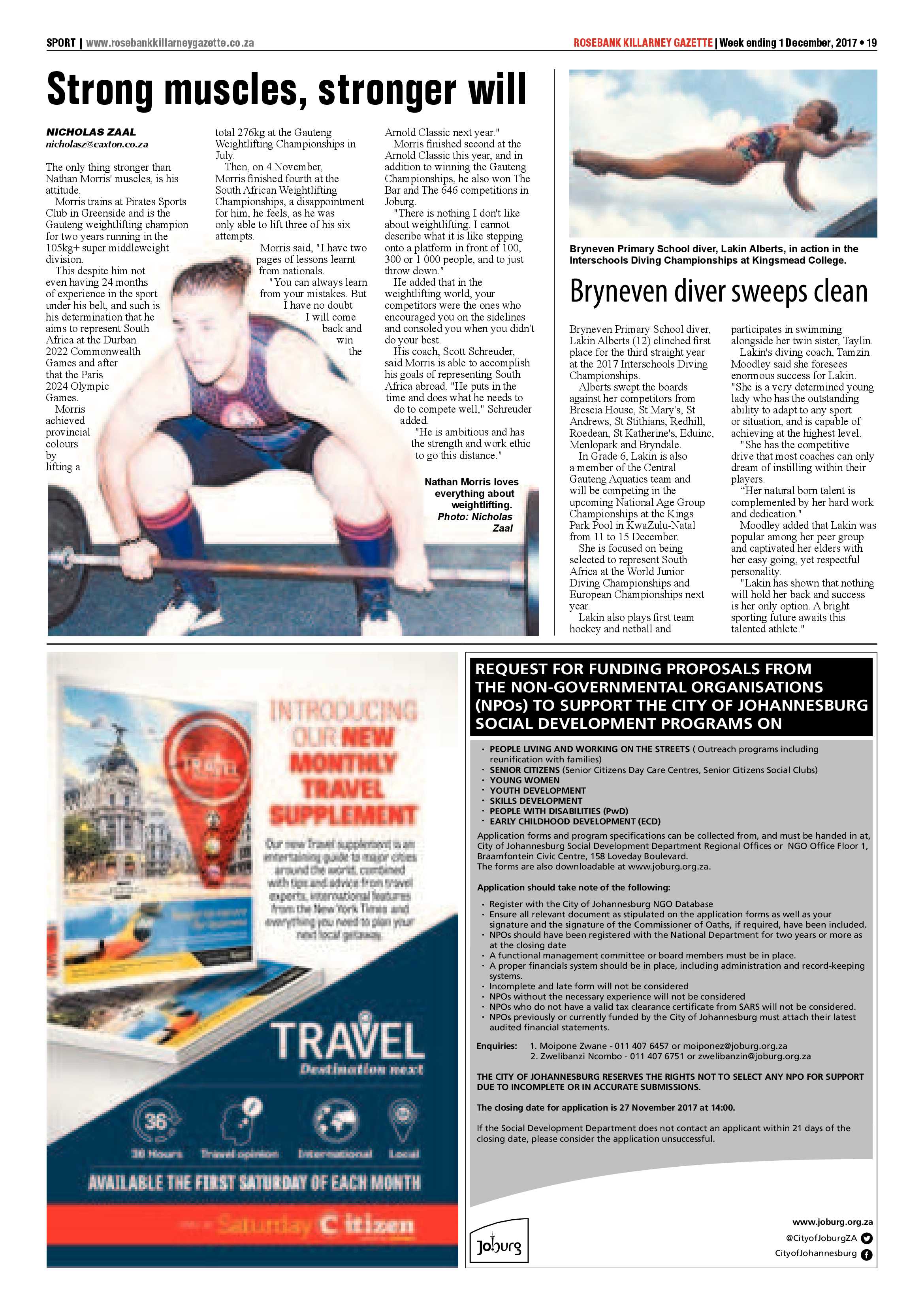 Rosebank Killarney Gazette 1 December page 19