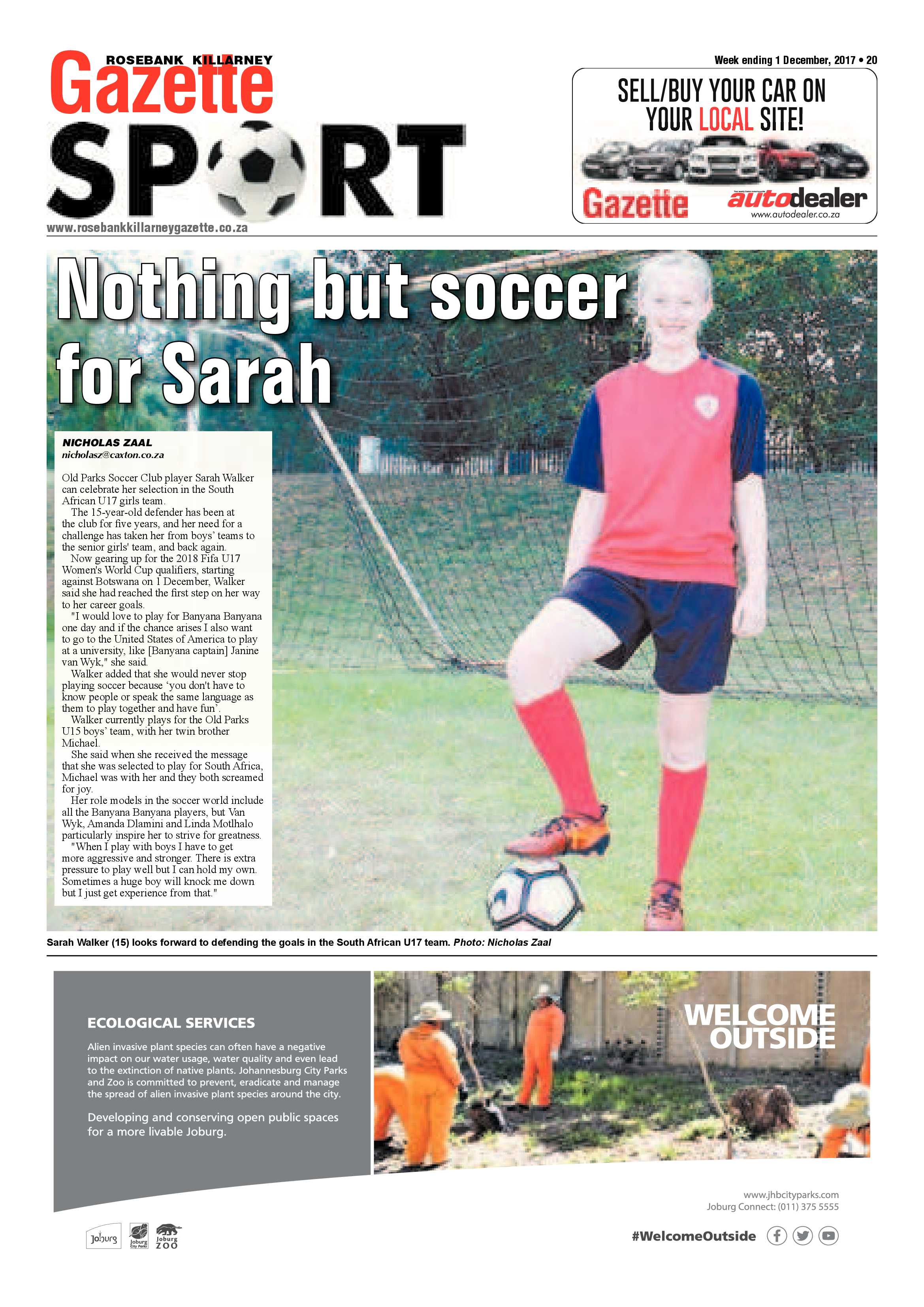 Rosebank Killarney Gazette 1 December page 20