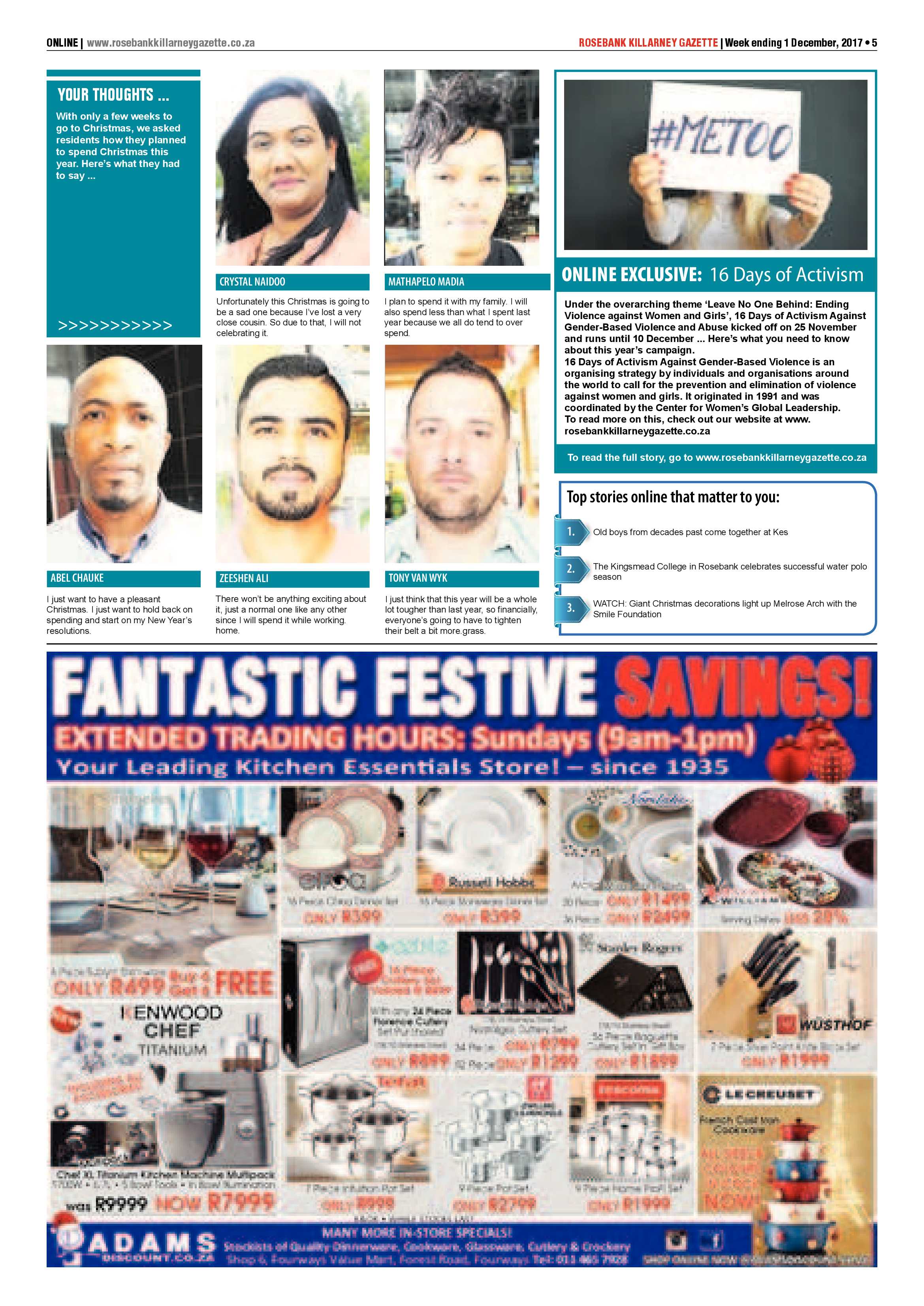 Rosebank Killarney Gazette 1 December page 5