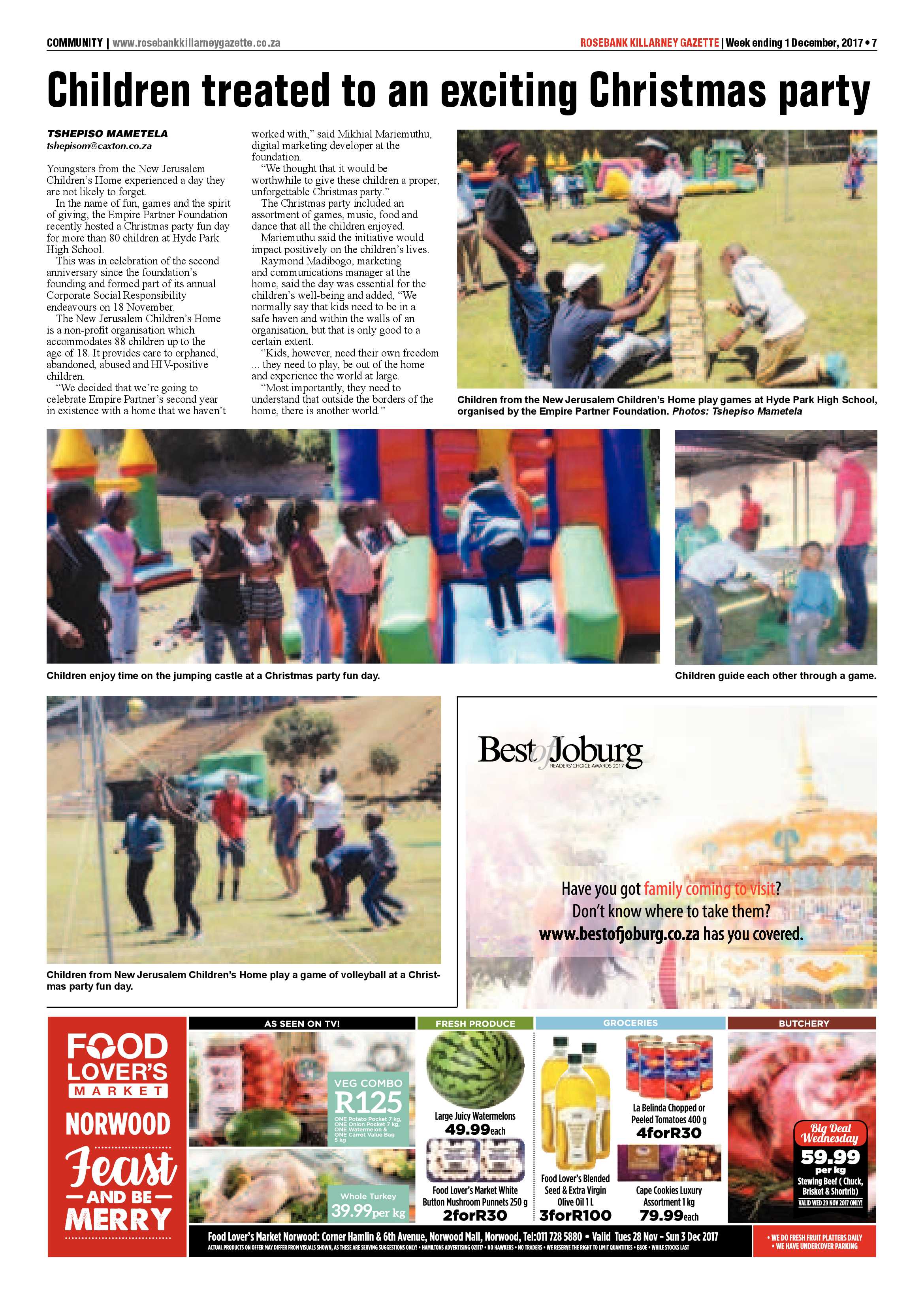 Rosebank Killarney Gazette 1 December page 7