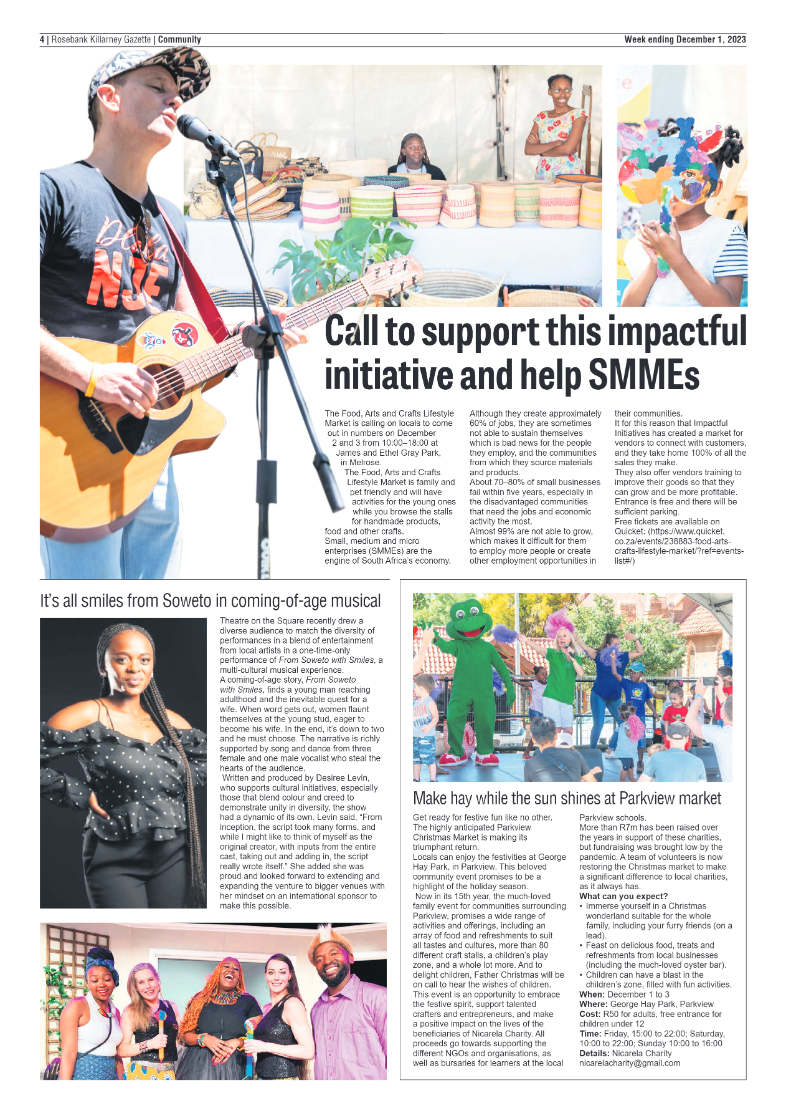 Rosebank Killarney Gazette 1 December 2023 page 4