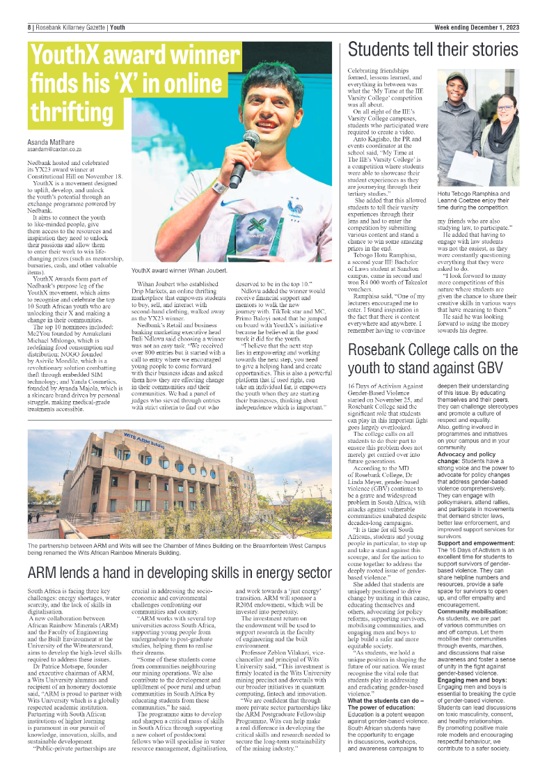 Rosebank Killarney Gazette 1 December 2023 page 8