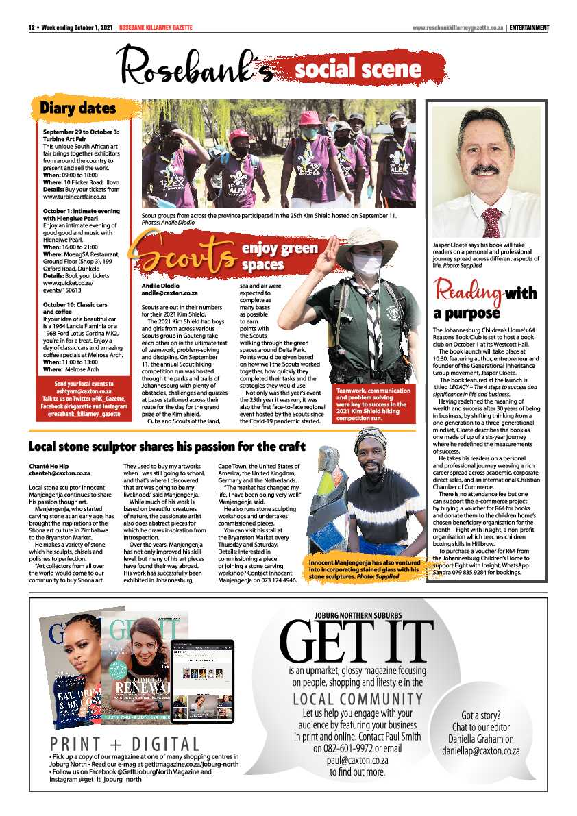 Rosebank Killarney Gazette 1 October 2021 page 12