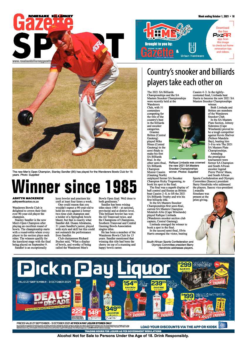 Rosebank Killarney Gazette 1 October 2021 page 16