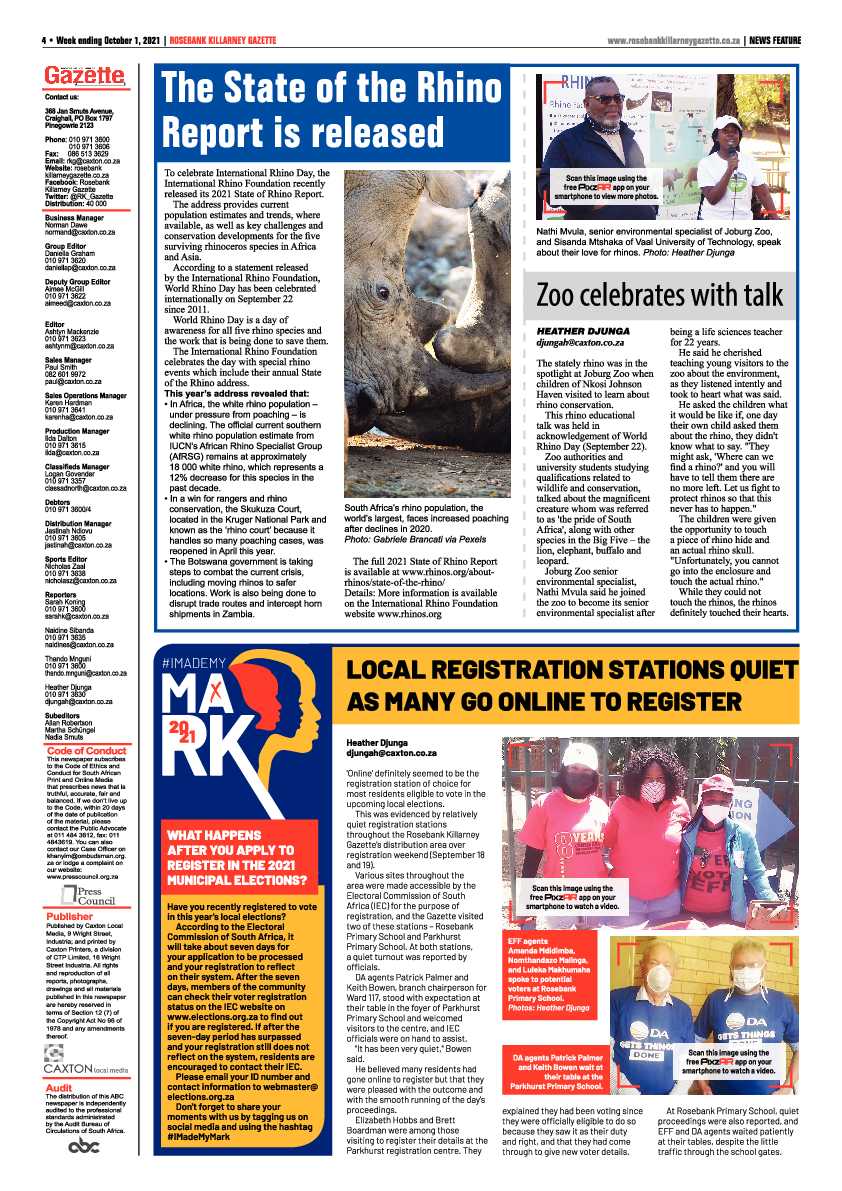 Rosebank Killarney Gazette 1 October 2021 page 4