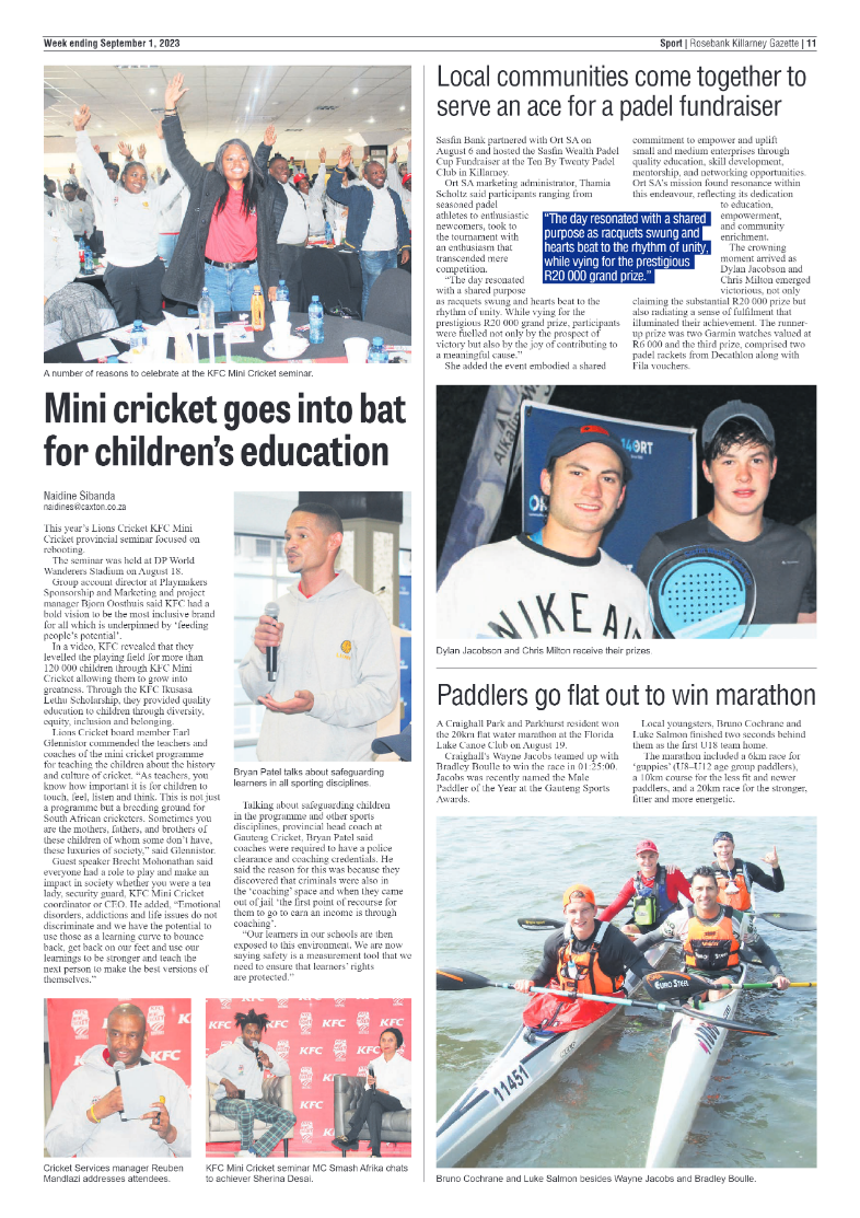 Rosebank Killarney Gazette 1 September 2023 page 11