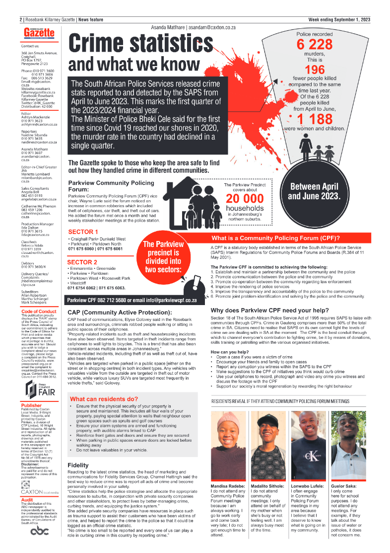Rosebank Killarney Gazette 1 September 2023 page 2