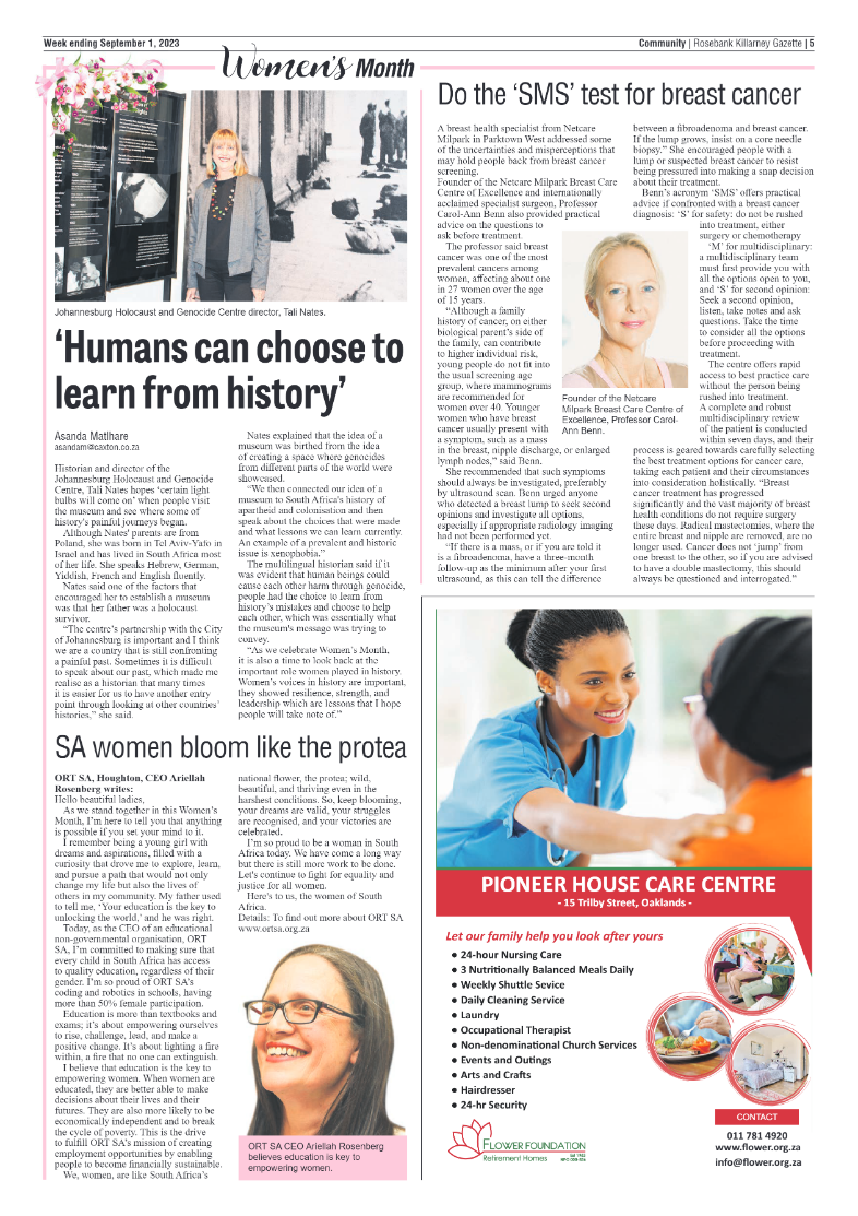 Rosebank Killarney Gazette 1 September 2023 page 5