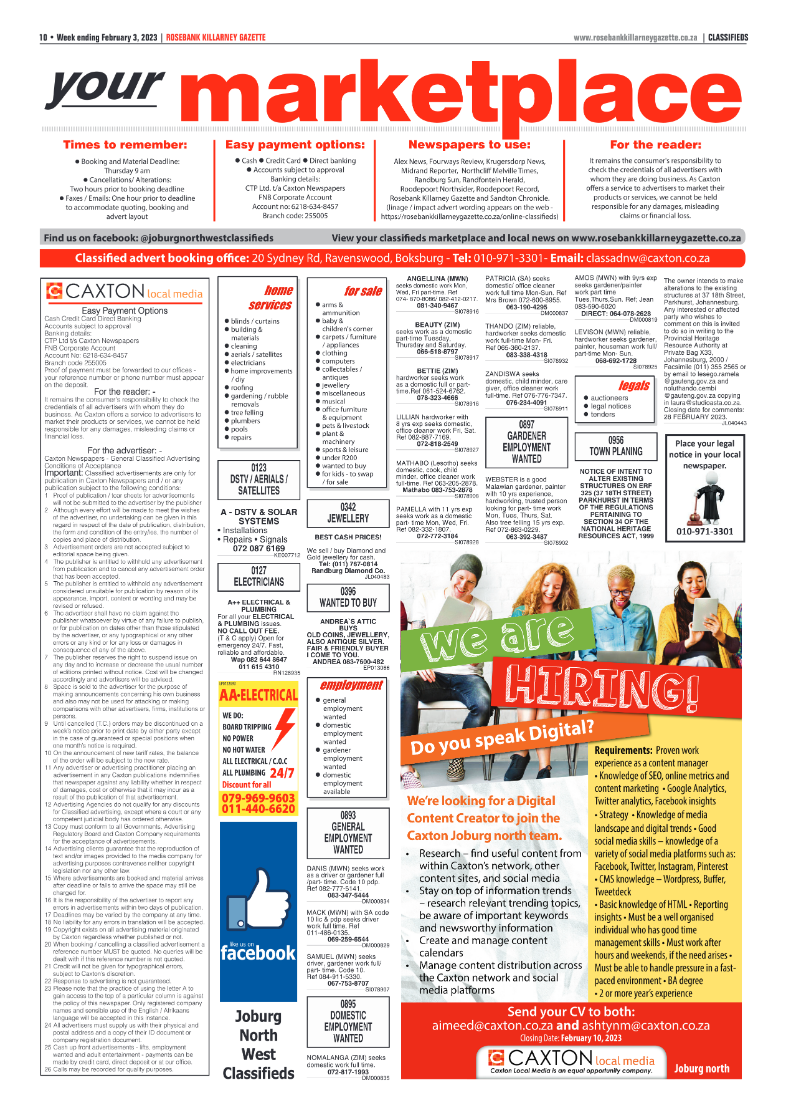 Rosebank Killarney Gazette Feb 3 2023 page 10