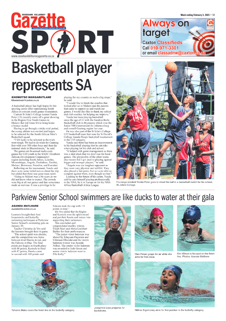 Rosebank Killarney Gazette Feb 3 2023 page 12